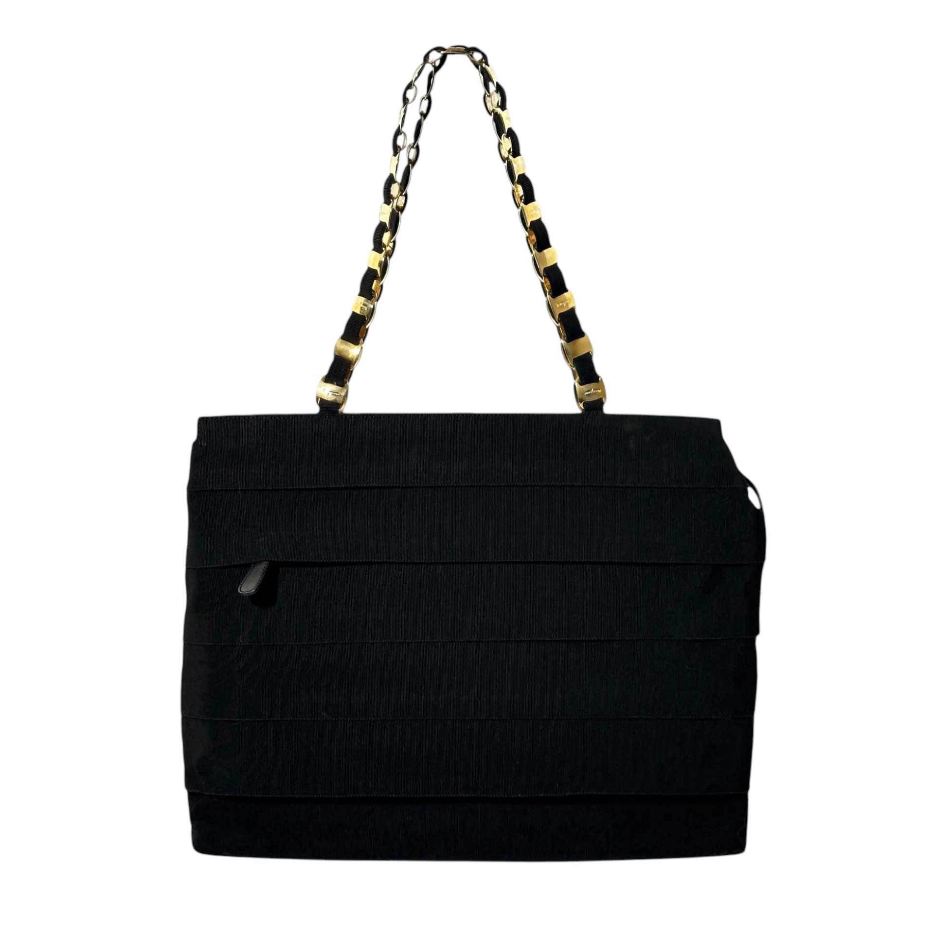 Ferragamo Chain Link Canvas Tote Bag
