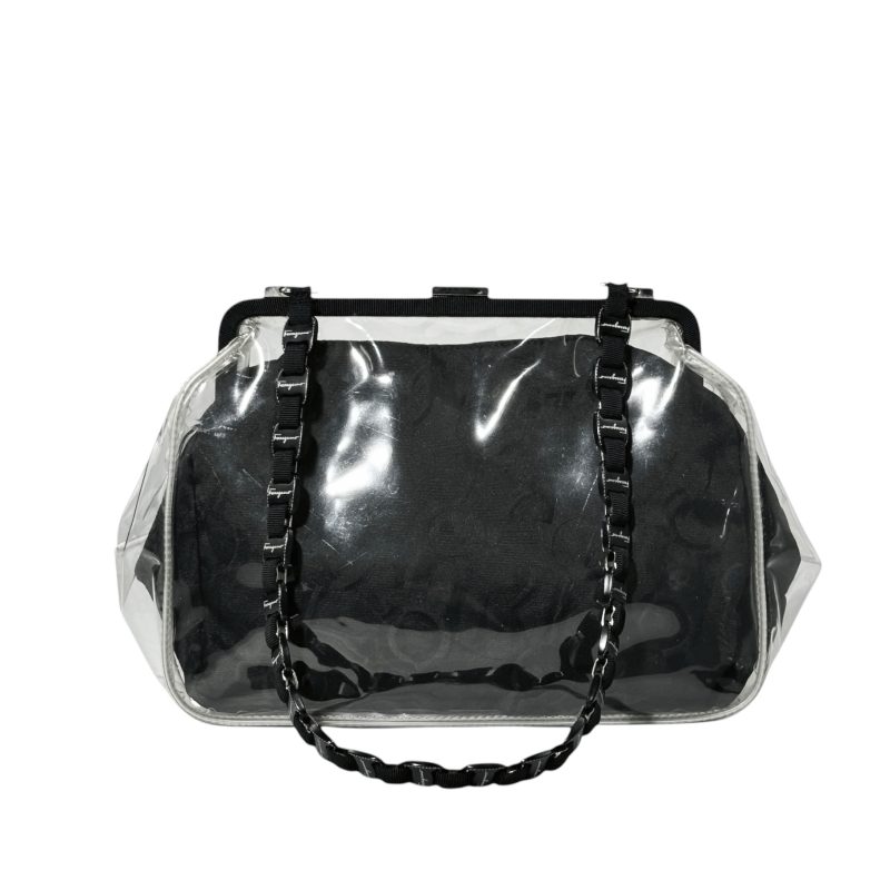 Ferragamo Chain Link PVC Shoulder Tote Bag - Image 2