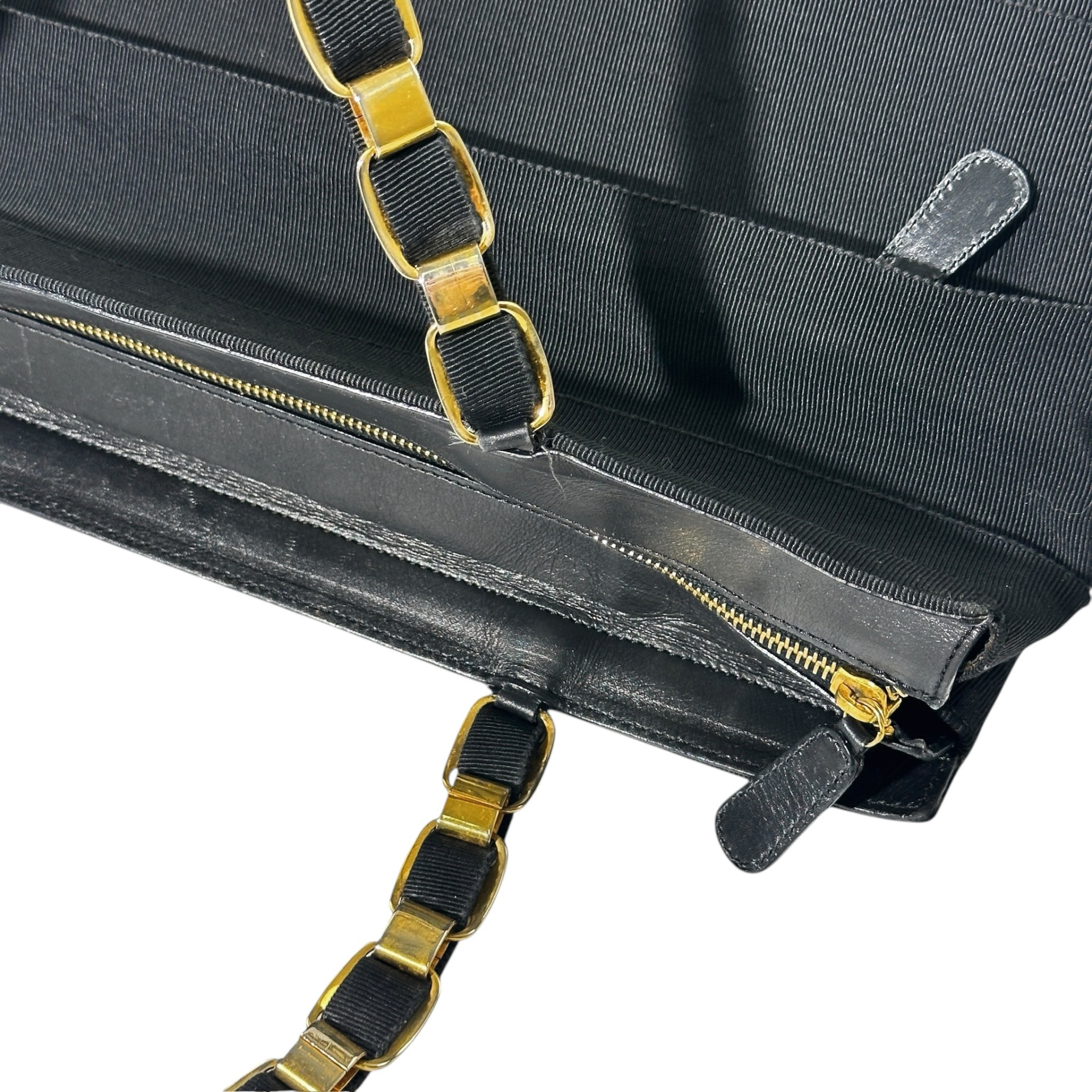 Ferragamo Chain Link Canvas Tote Bag - Image 8