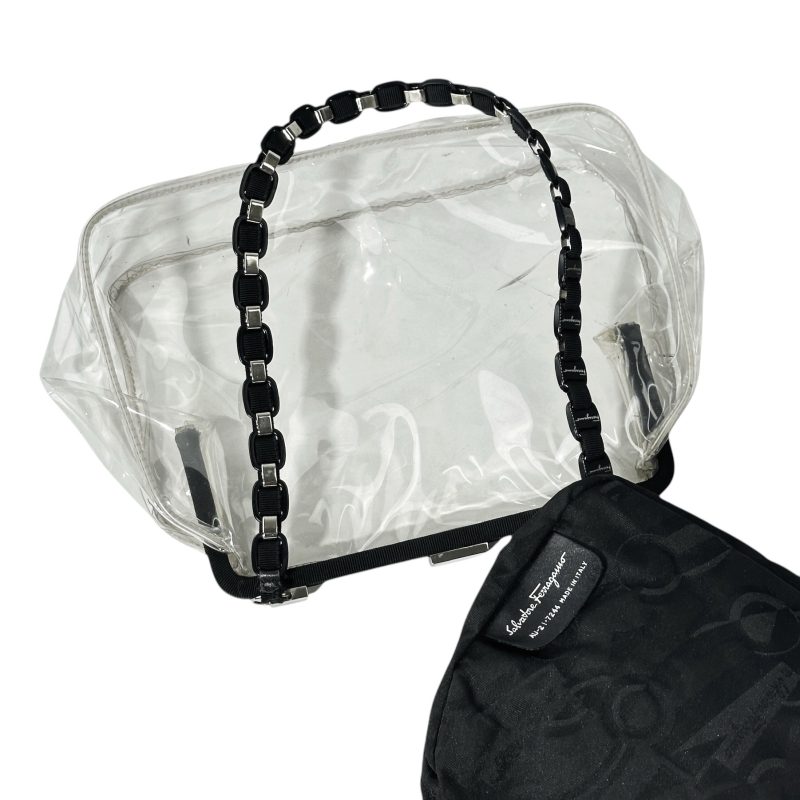 Ferragamo Chain Link PVC Shoulder Tote Bag - Image 8
