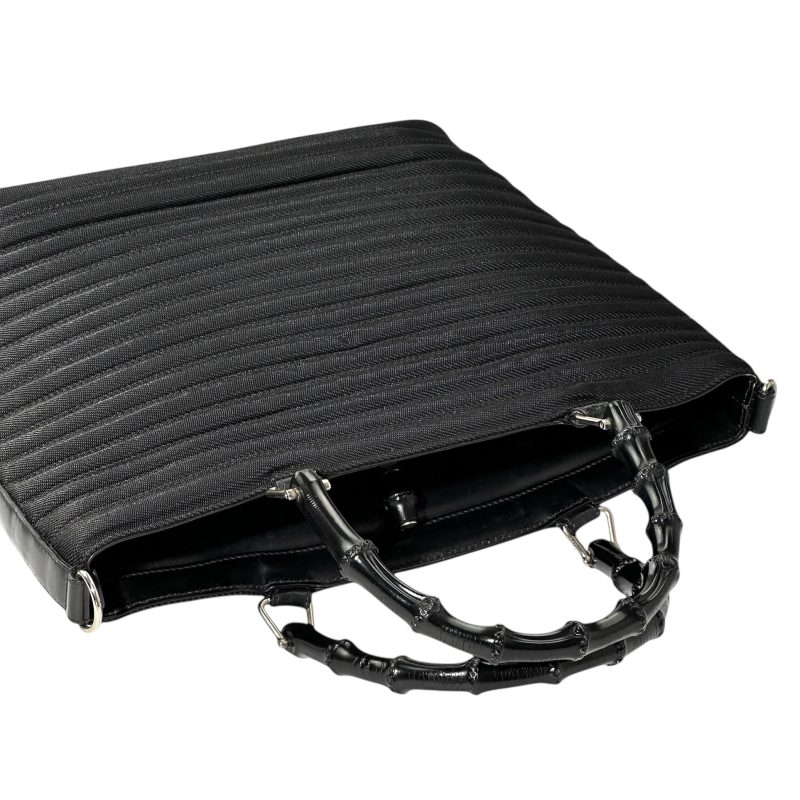 Gucci Black Bamboo Handle Handbag - Image 7