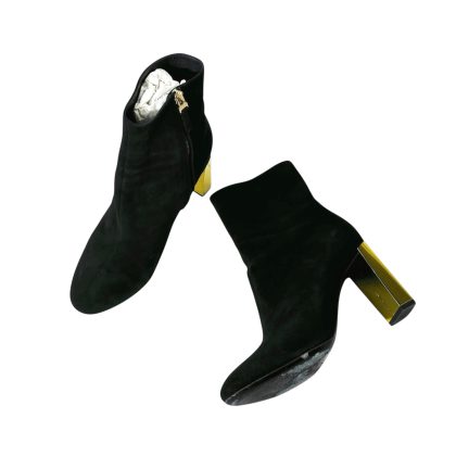 Fendi Suede Gold Heel Boots 36.5