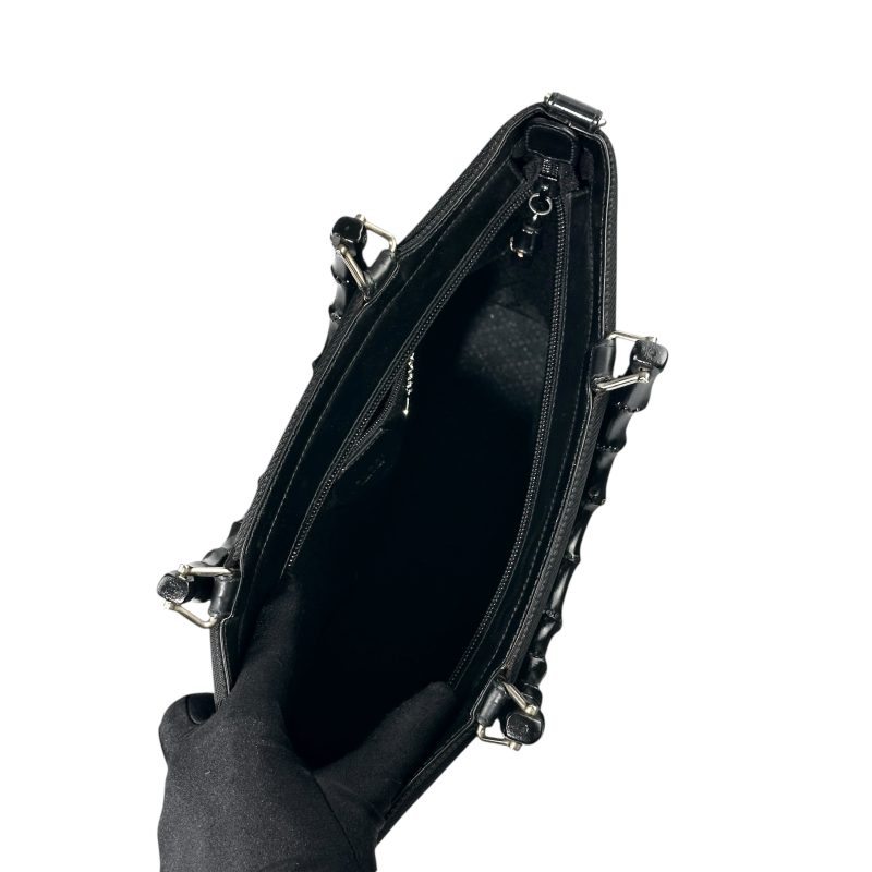 Gucci Black Bamboo Handle Handbag - Image 9