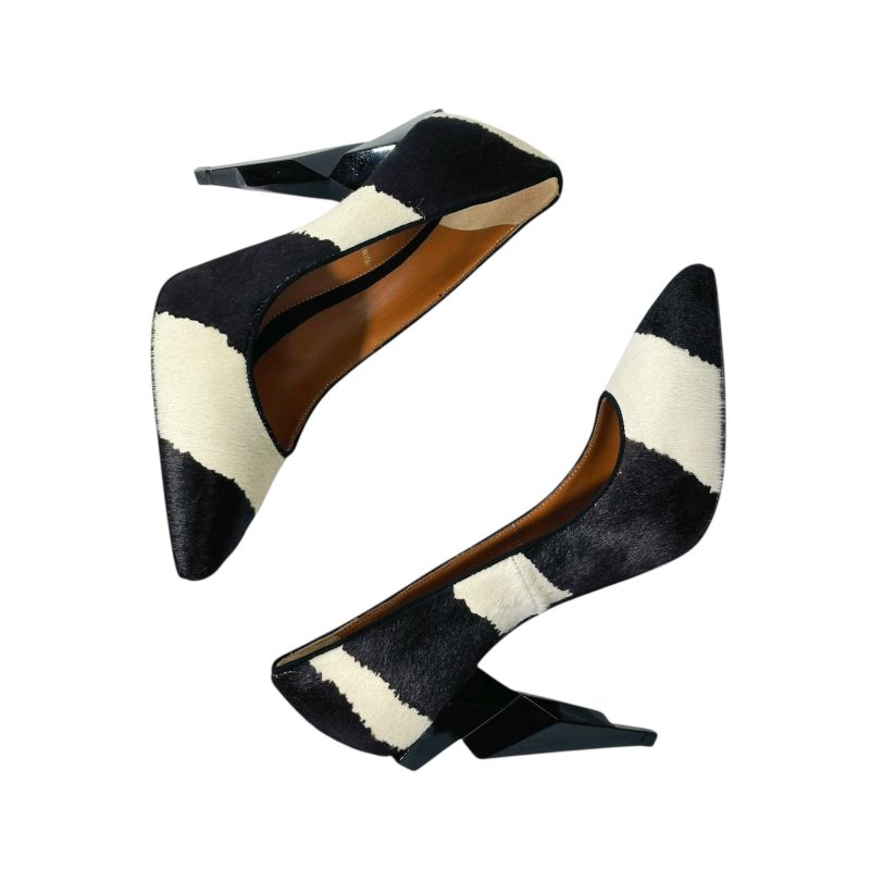 Fendi Pony Hair Irregular Shaped Heels 36.5 - Image 3