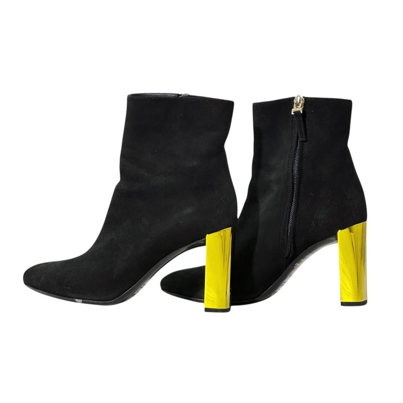 Fendi Suede Gold Heel Boots 36.5 - Image 4