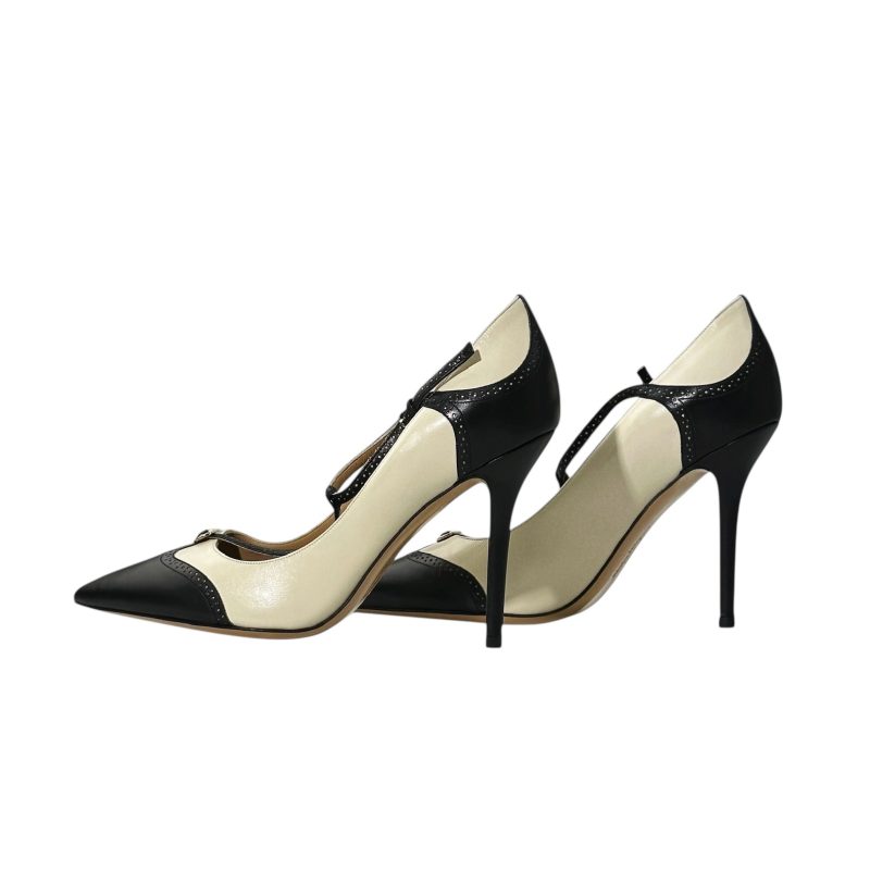 Ferragamo Leather Heels 37 - Image 4