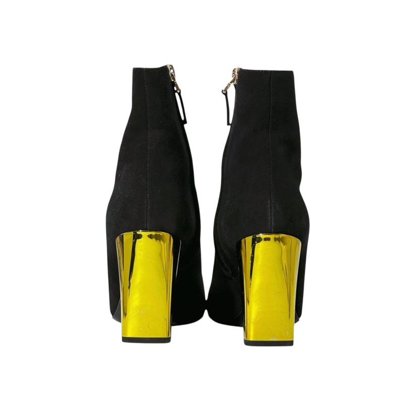 Fendi Suede Gold Heel Boots 36.5 - Image 5