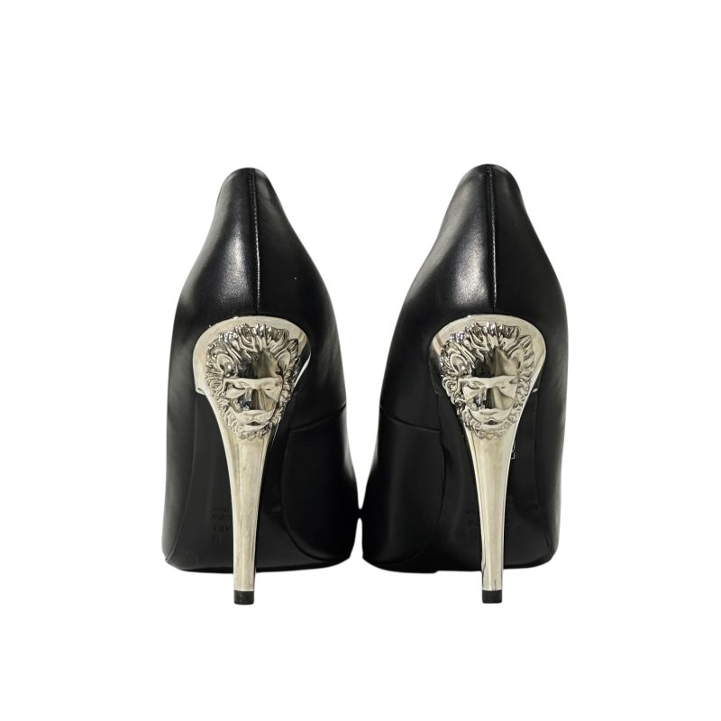 Versace Leather Lion Head Heels 37 - Image 5