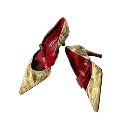 Kenzo Canvas Leather Heels 37