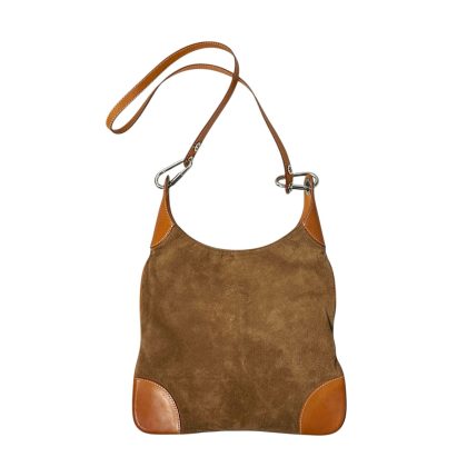 Burberry Double Side Suede Leather Crossbody Bag