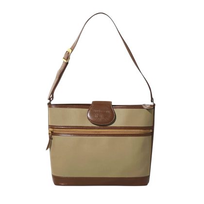 Burberry Leather Strap Bucket Shoulder Bag