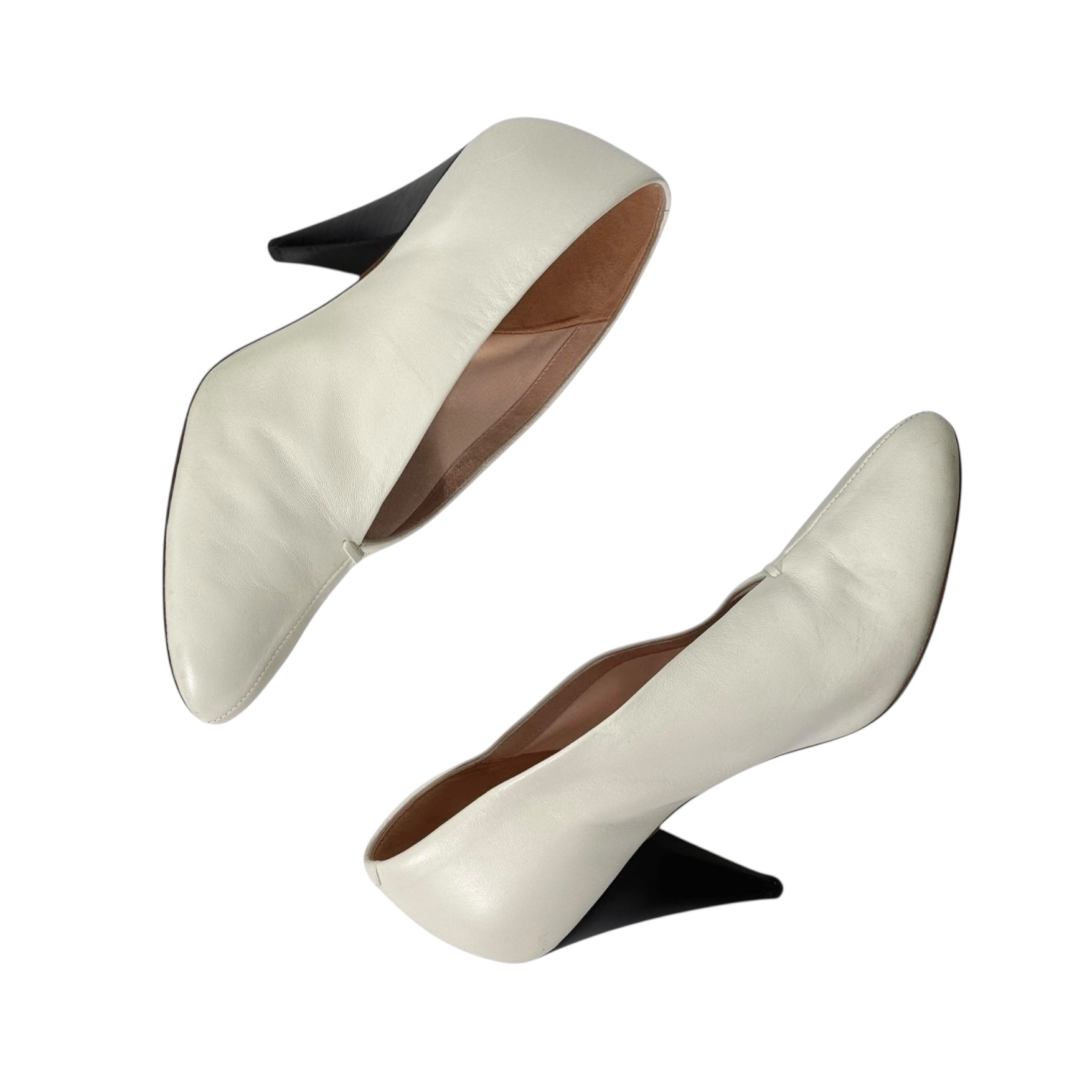 Celine Triangle Heel Leather Pumps 36 - Image 3