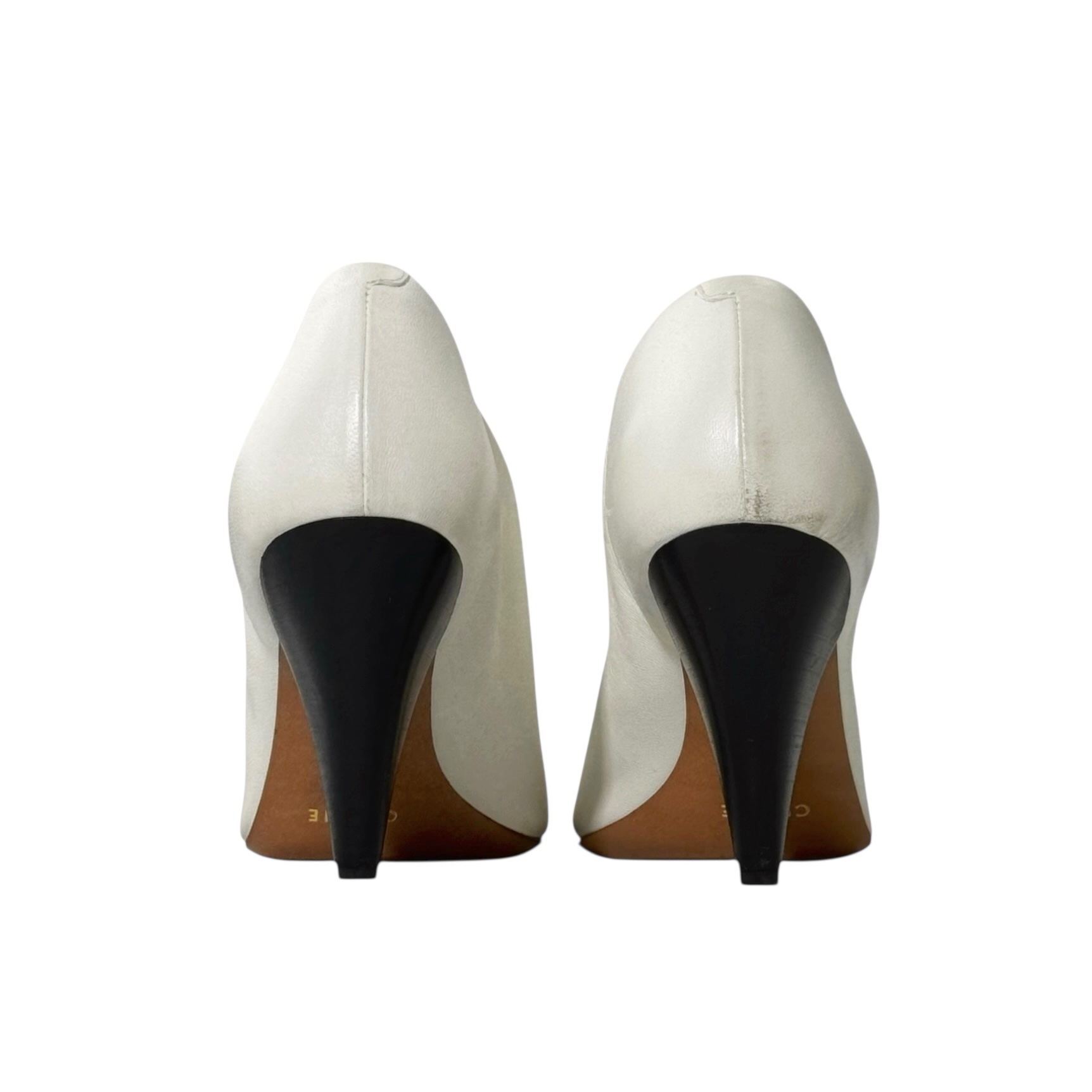 Celine Triangle Heel Leather Pumps 36 - Image 5