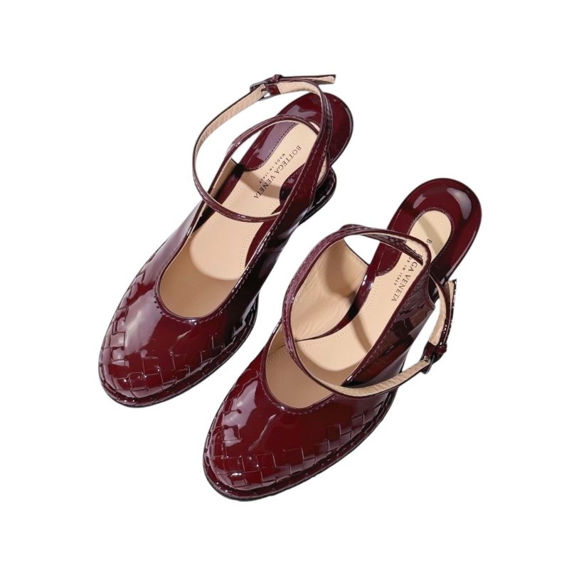 Bottega Veneta Weave Patent Leather Sandals 37 - Image 2