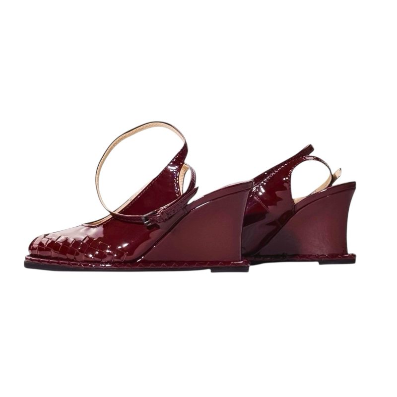 Bottega Veneta Weave Patent Leather Sandals 37 - Image 4