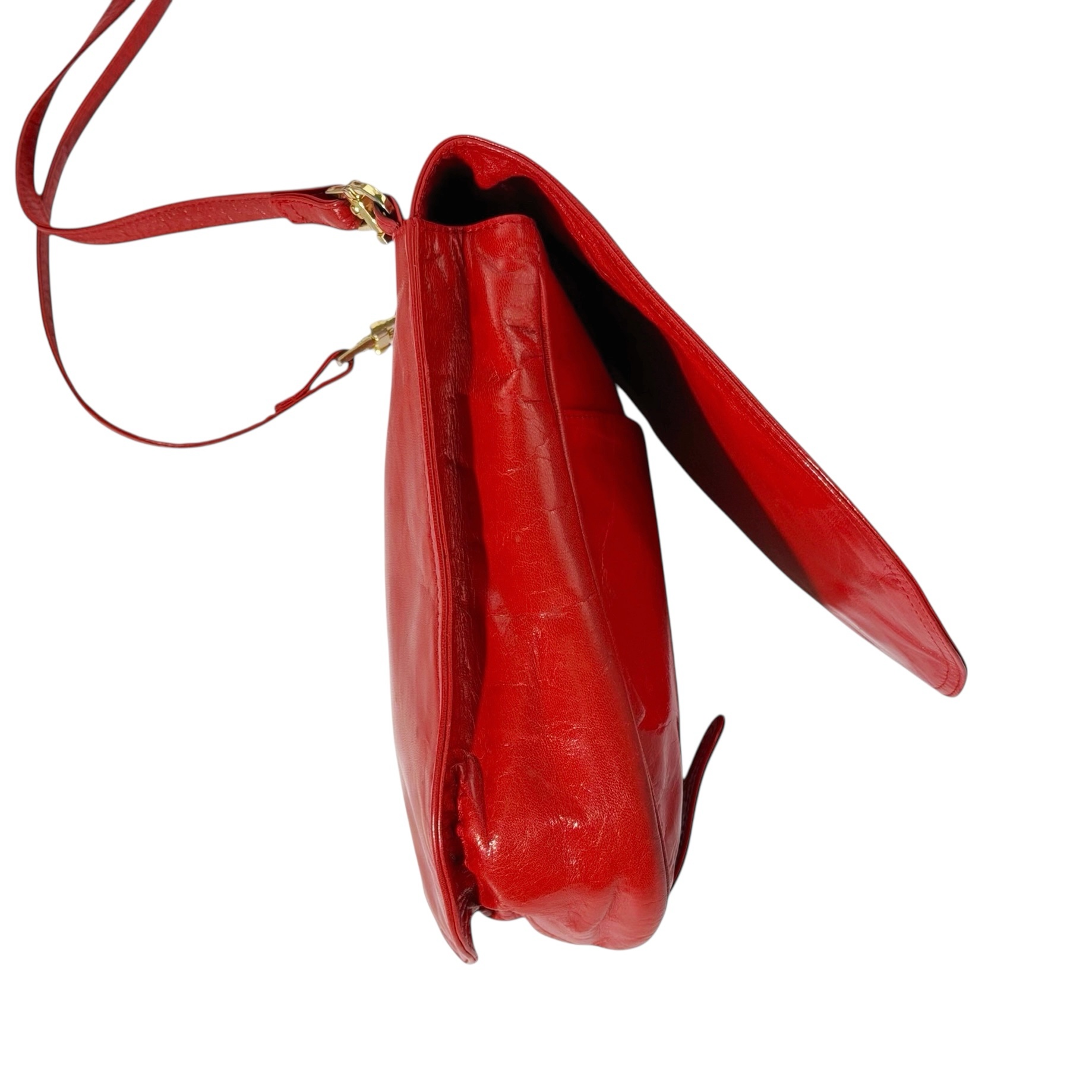 Bottega Veneta Leather Flap Crossbody Bag - Image 4