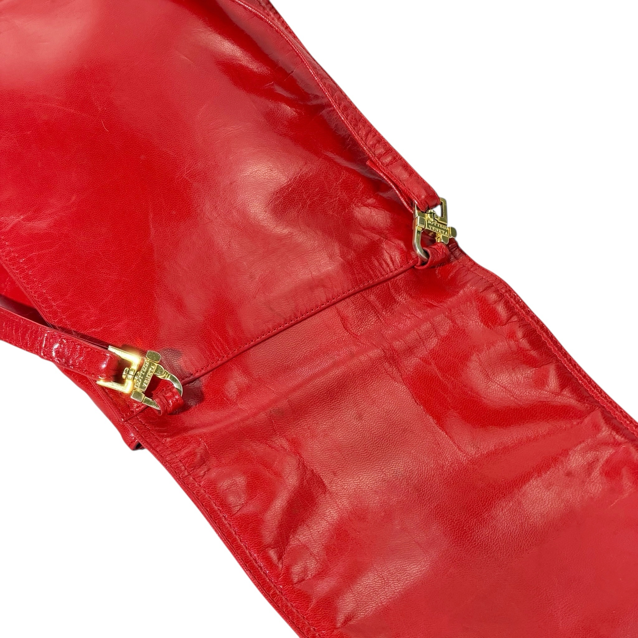 Bottega Veneta Leather Flap Crossbody Bag - Image 8