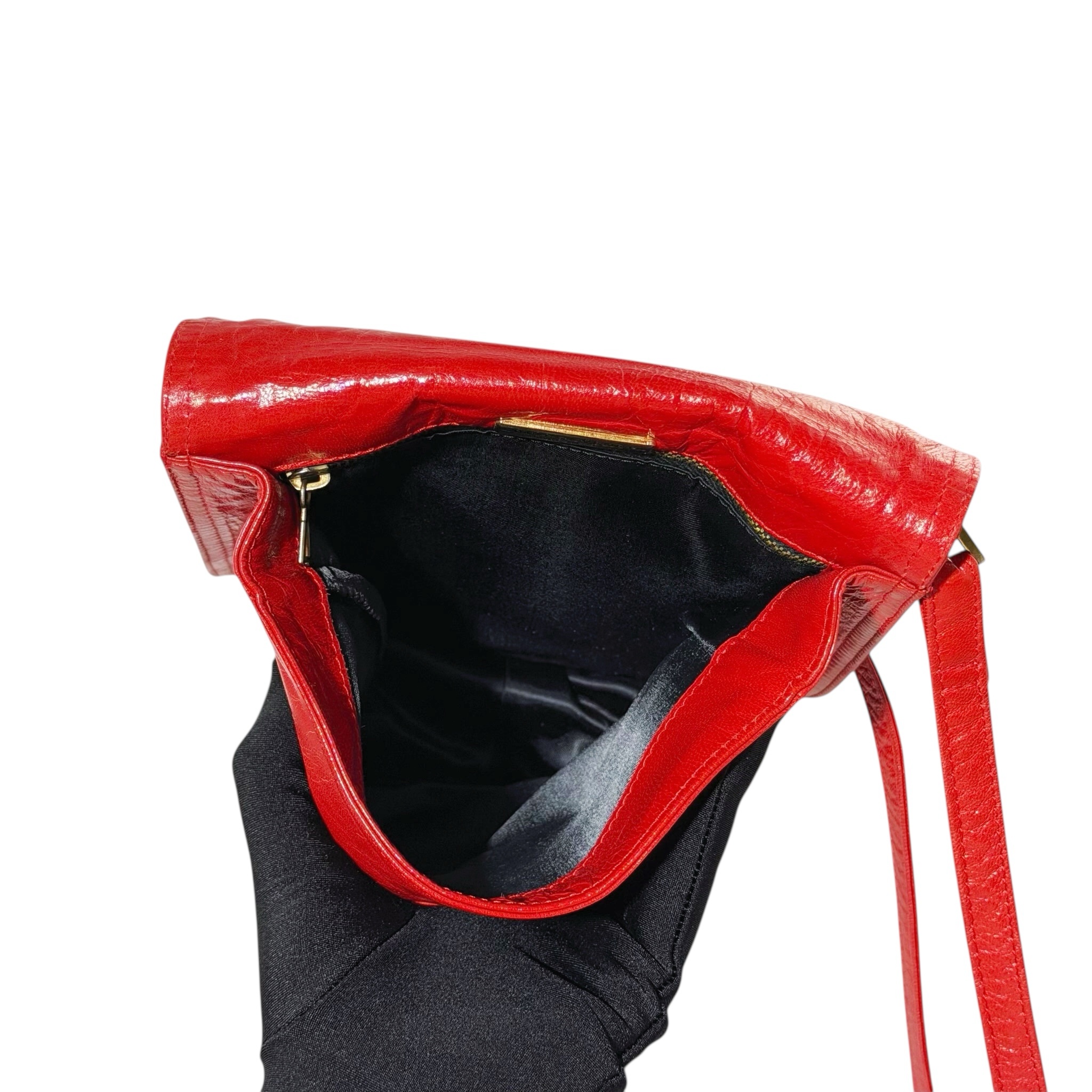 Bottega Veneta Leather Flap Crossbody Bag - Image 9