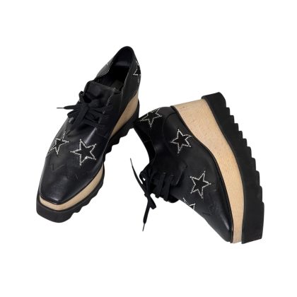 Stella McCartney Elyse Platform Glitter Star Derby Oxfords 37