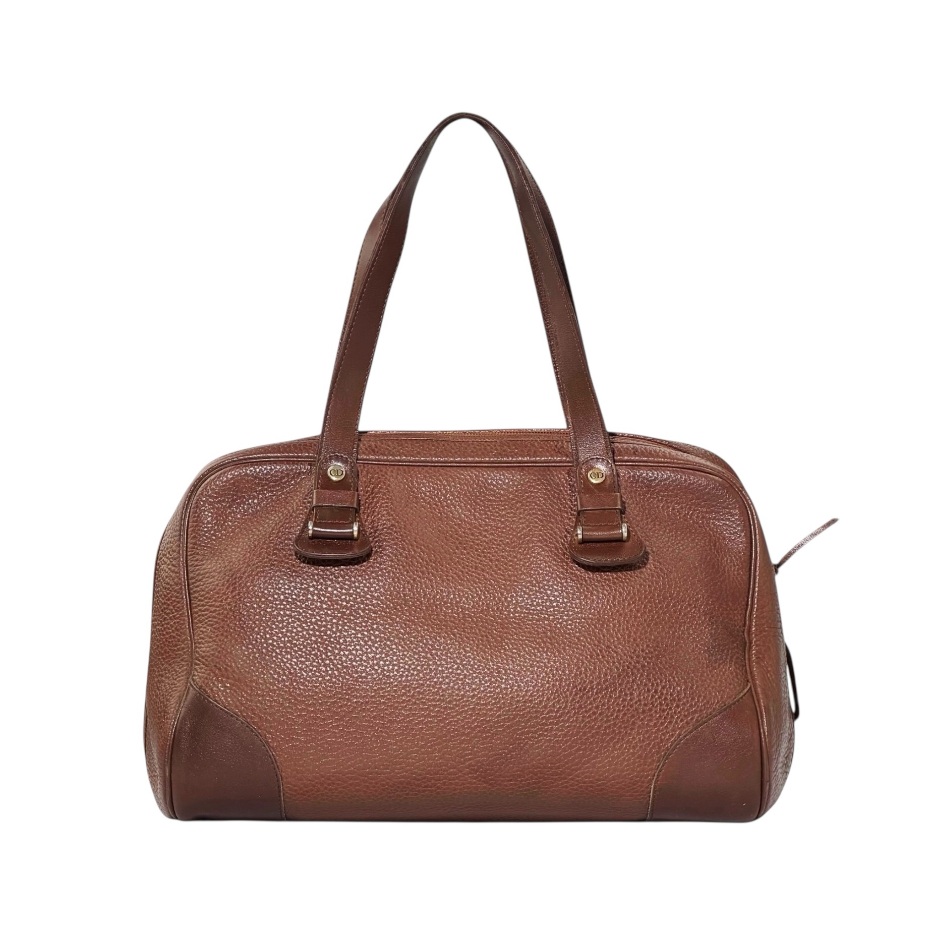 Dior Leather Bowling HandBag 1990s-2000s