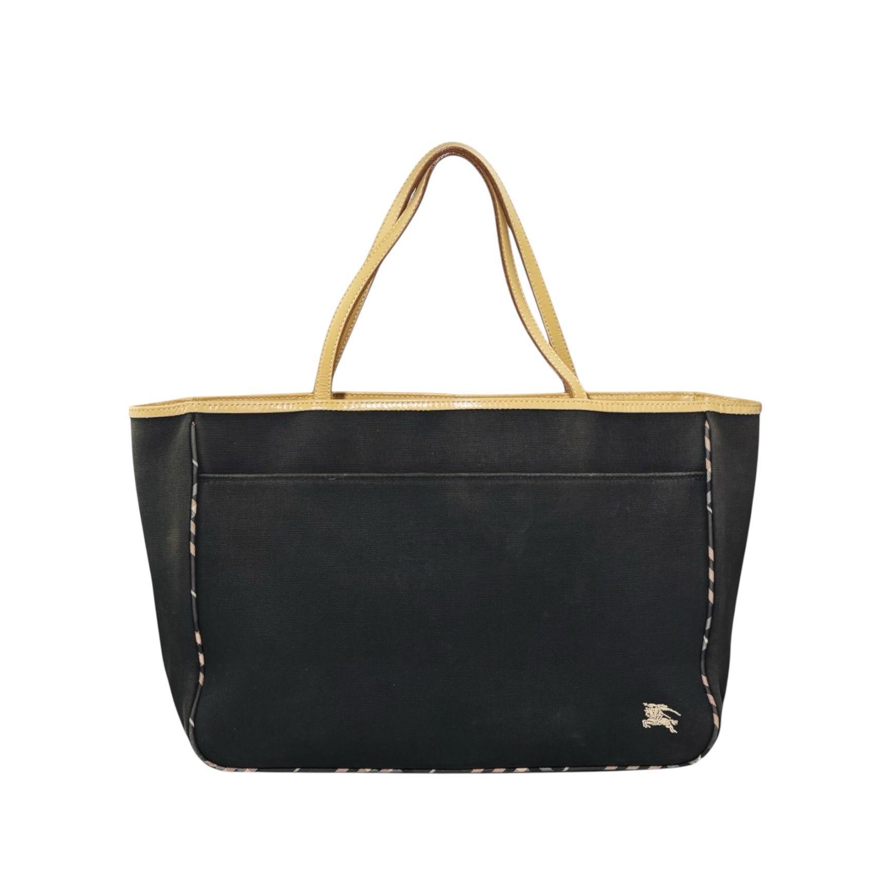 Burberry Leather Strap Canvas Tote bag