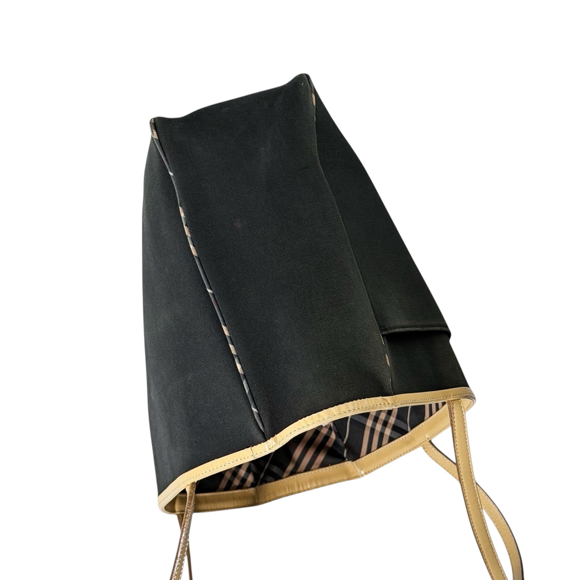 Burberry Leather Strap Canvas Tote bag - Image 4