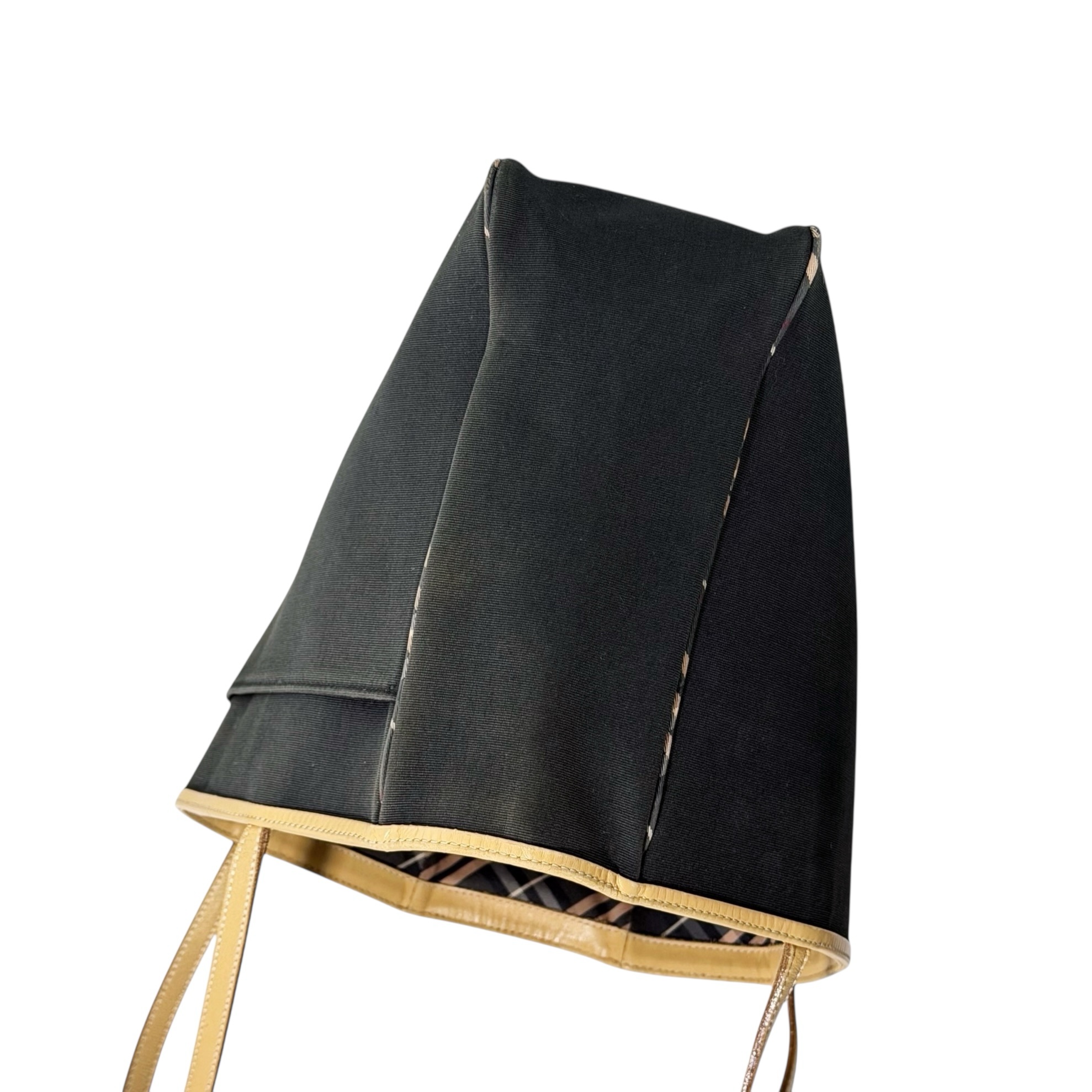 Burberry Leather Strap Canvas Tote bag - Image 5