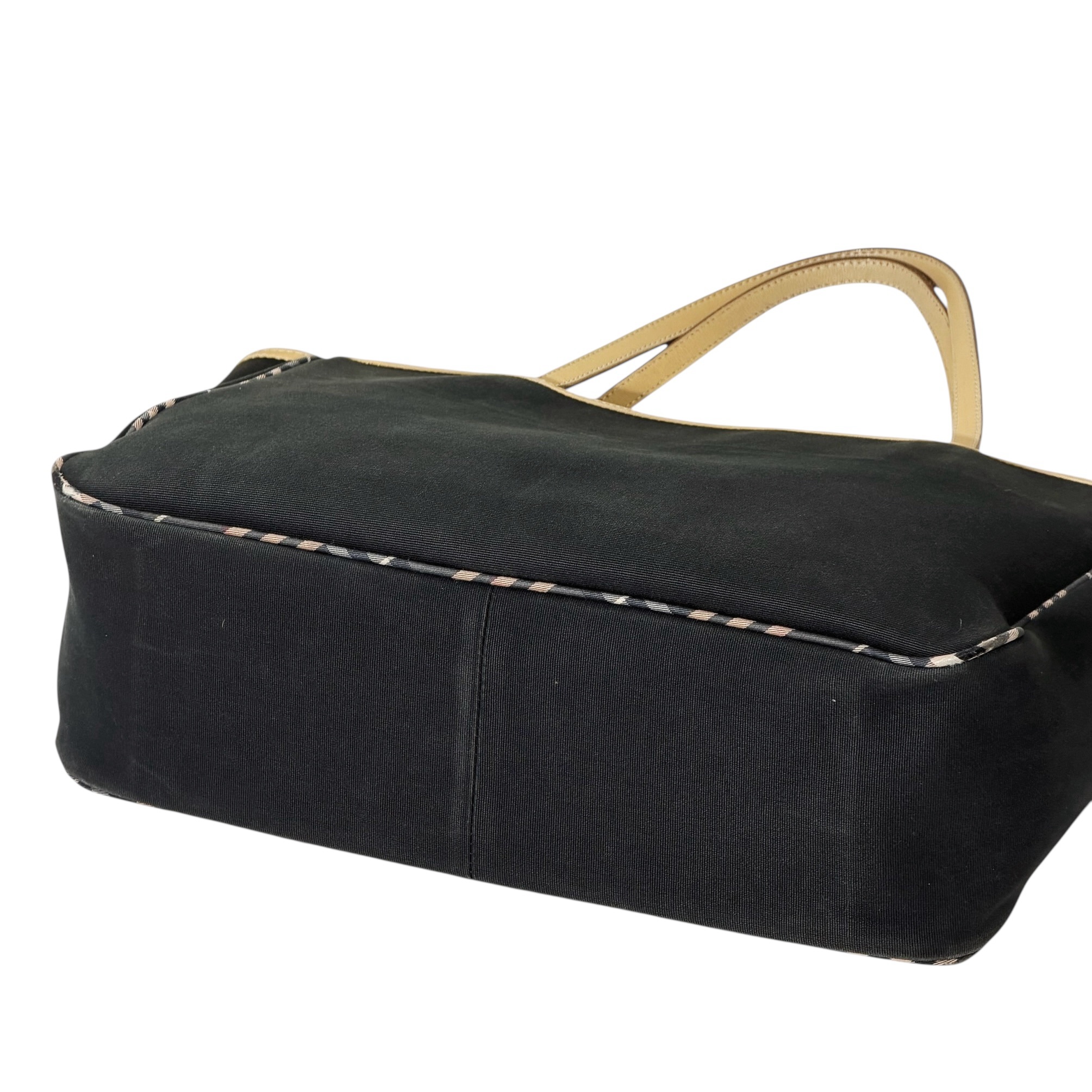 Burberry Leather Strap Canvas Tote bag - Image 6