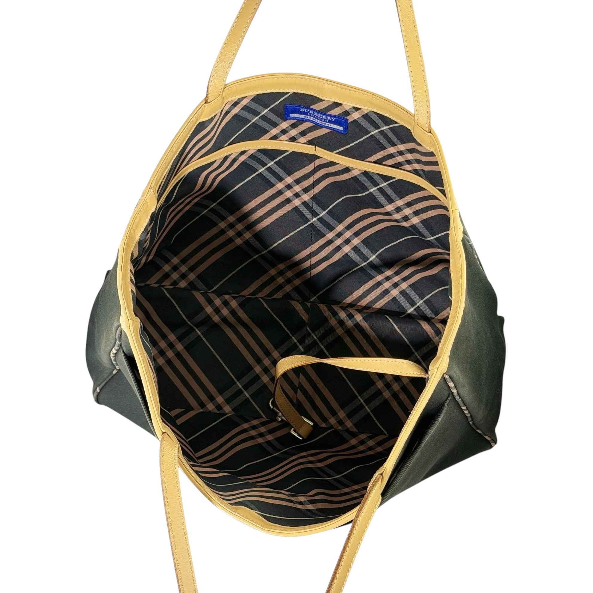 Burberry Leather Strap Canvas Tote bag - Image 9