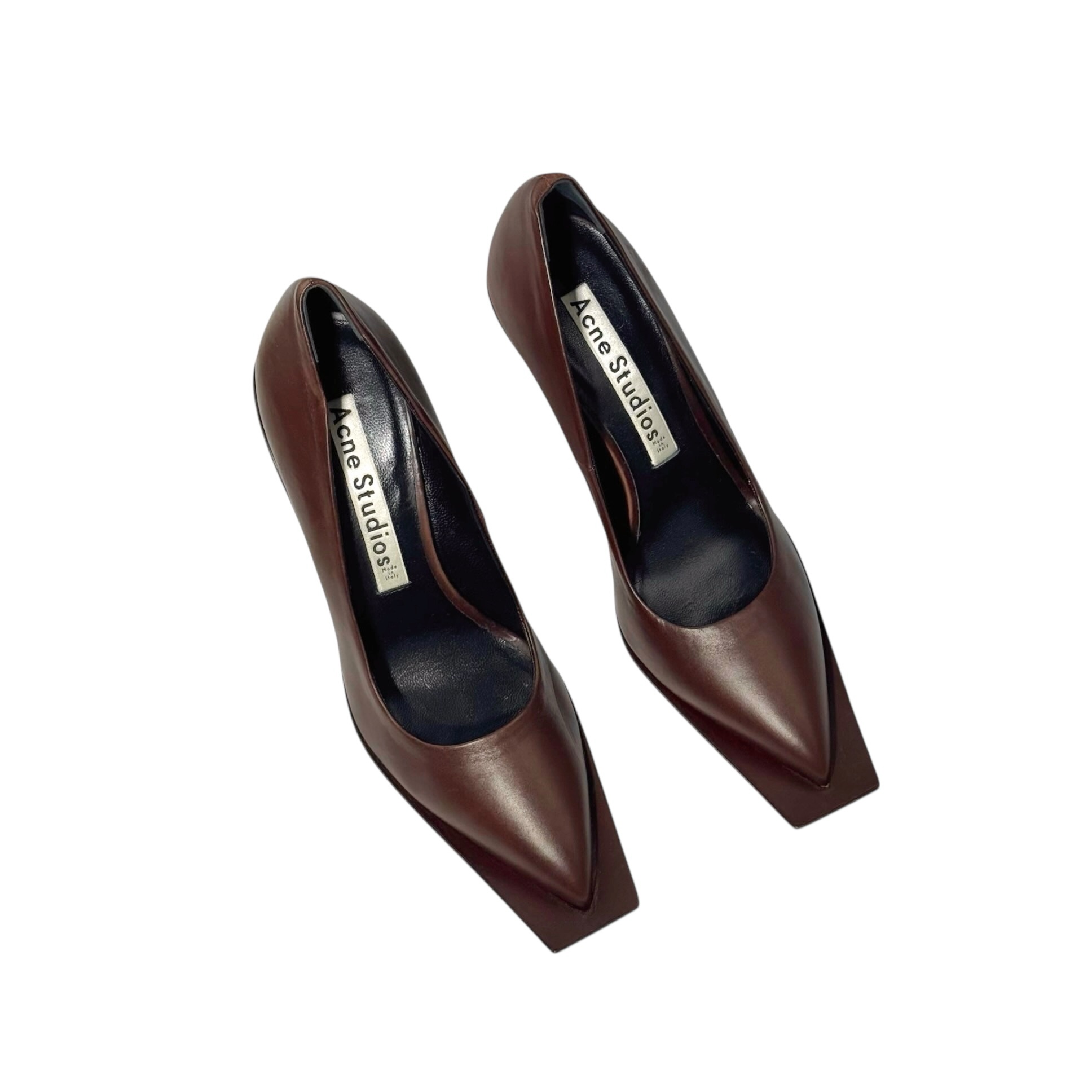 Acne Studio Sculptural Leather Heels - Image 2