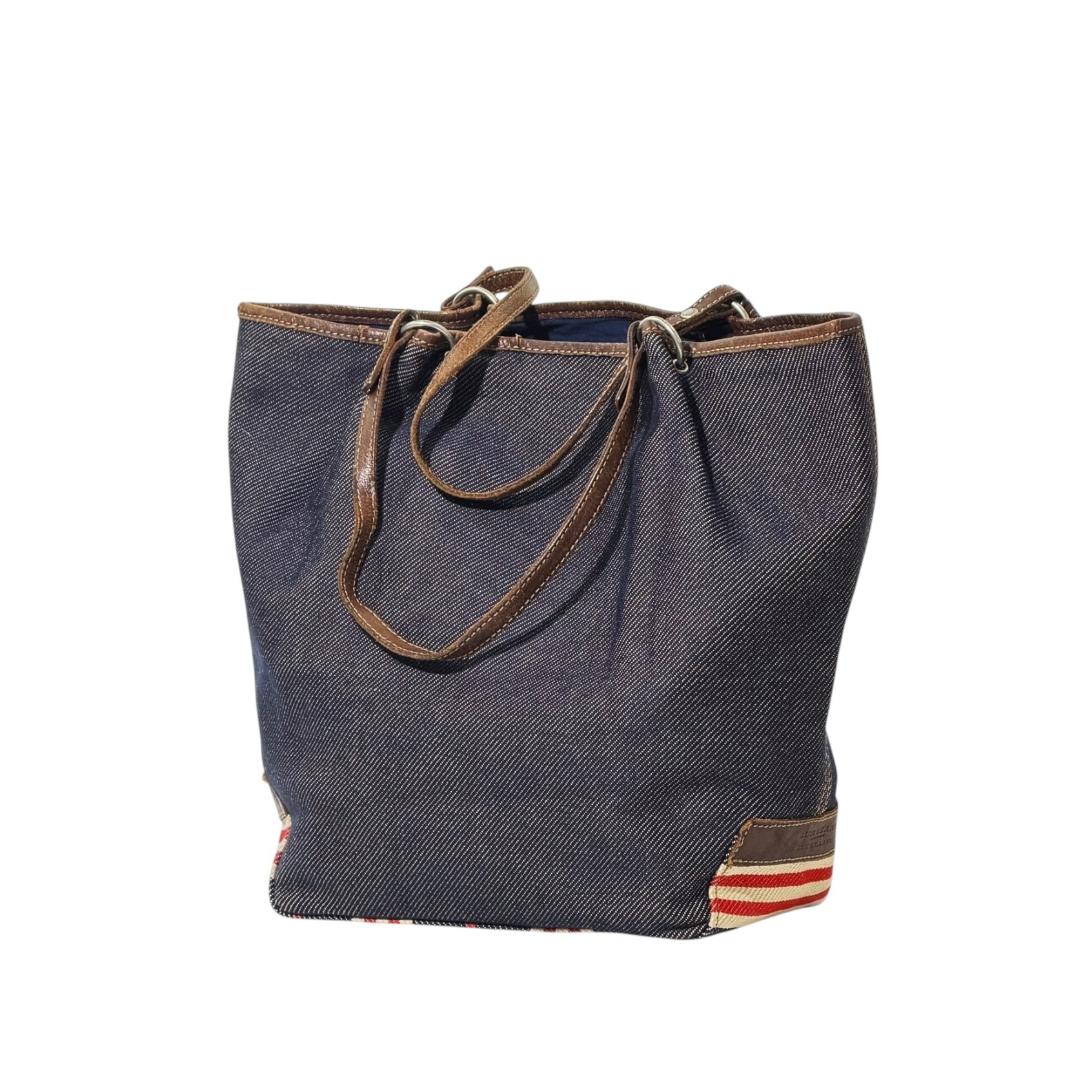 Burberry Leather Strap Denim Bag - Image 3