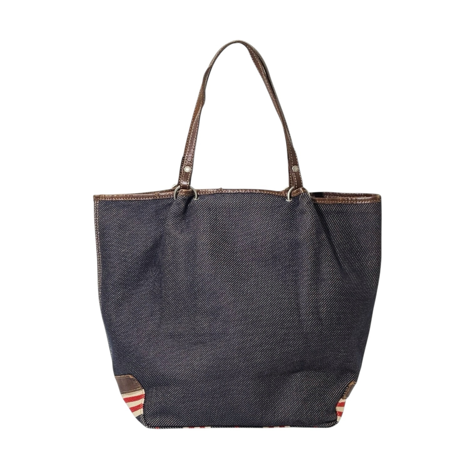 Burberry Leather Strap Denim Bag - Image 2