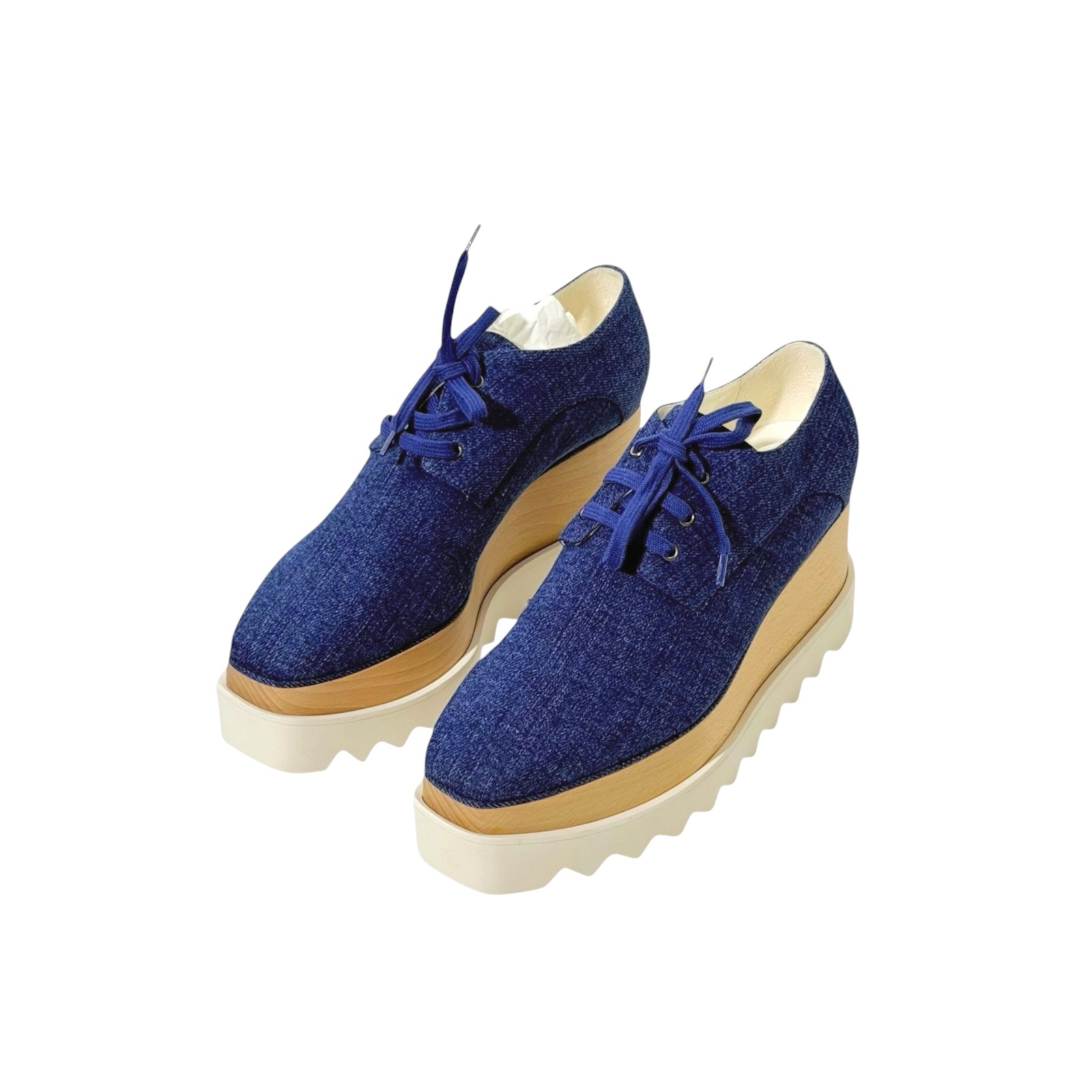 Stella McCartney Elyse Denim Platform Brogues 36.5 - Image 2