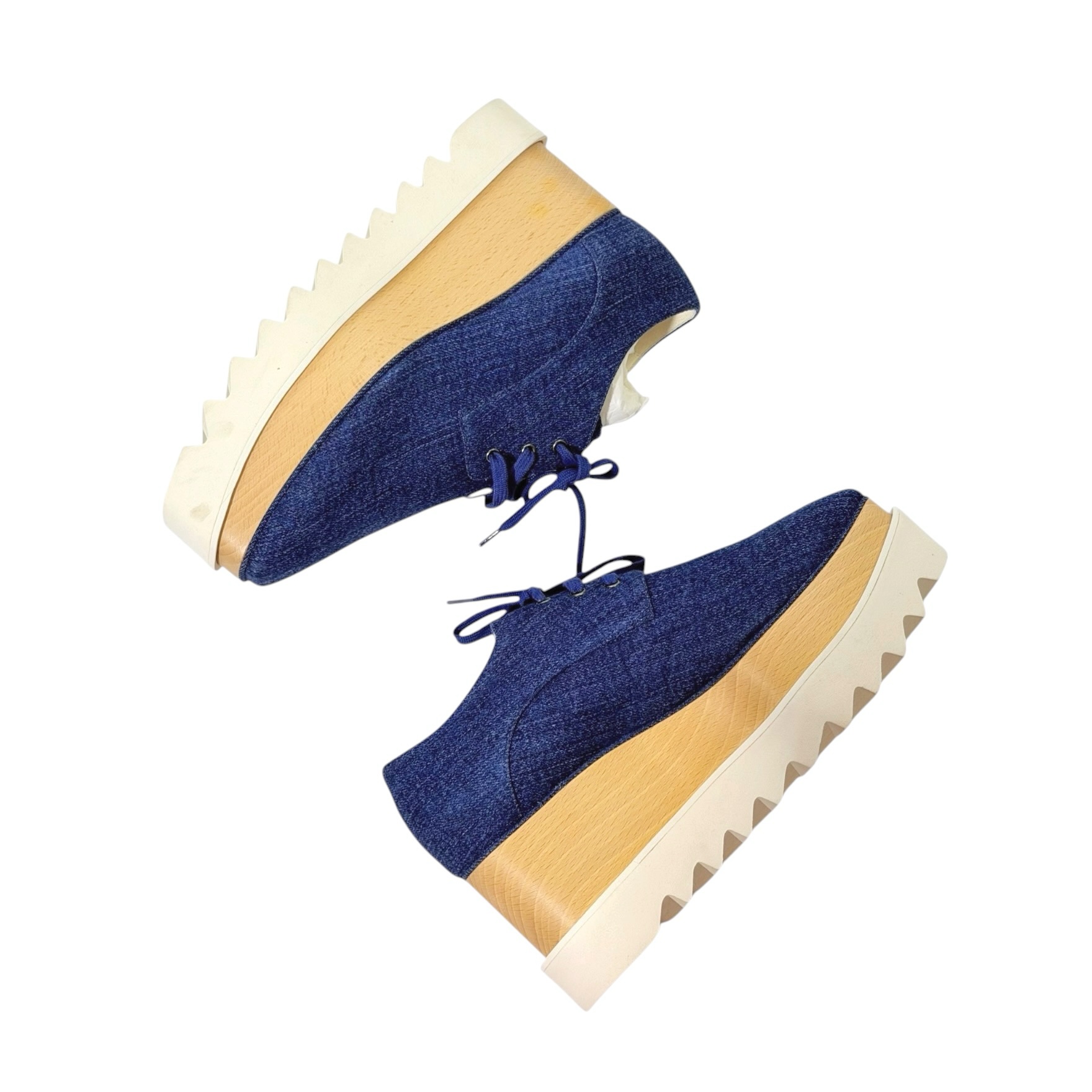 Stella McCartney Elyse Denim Platform Brogues 36.5 - Image 3