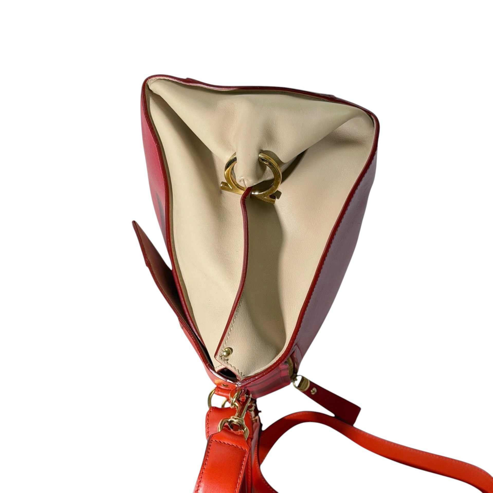 Salvatore Ferragamo Glazed Leather Sofia Satche Bag - Image 4