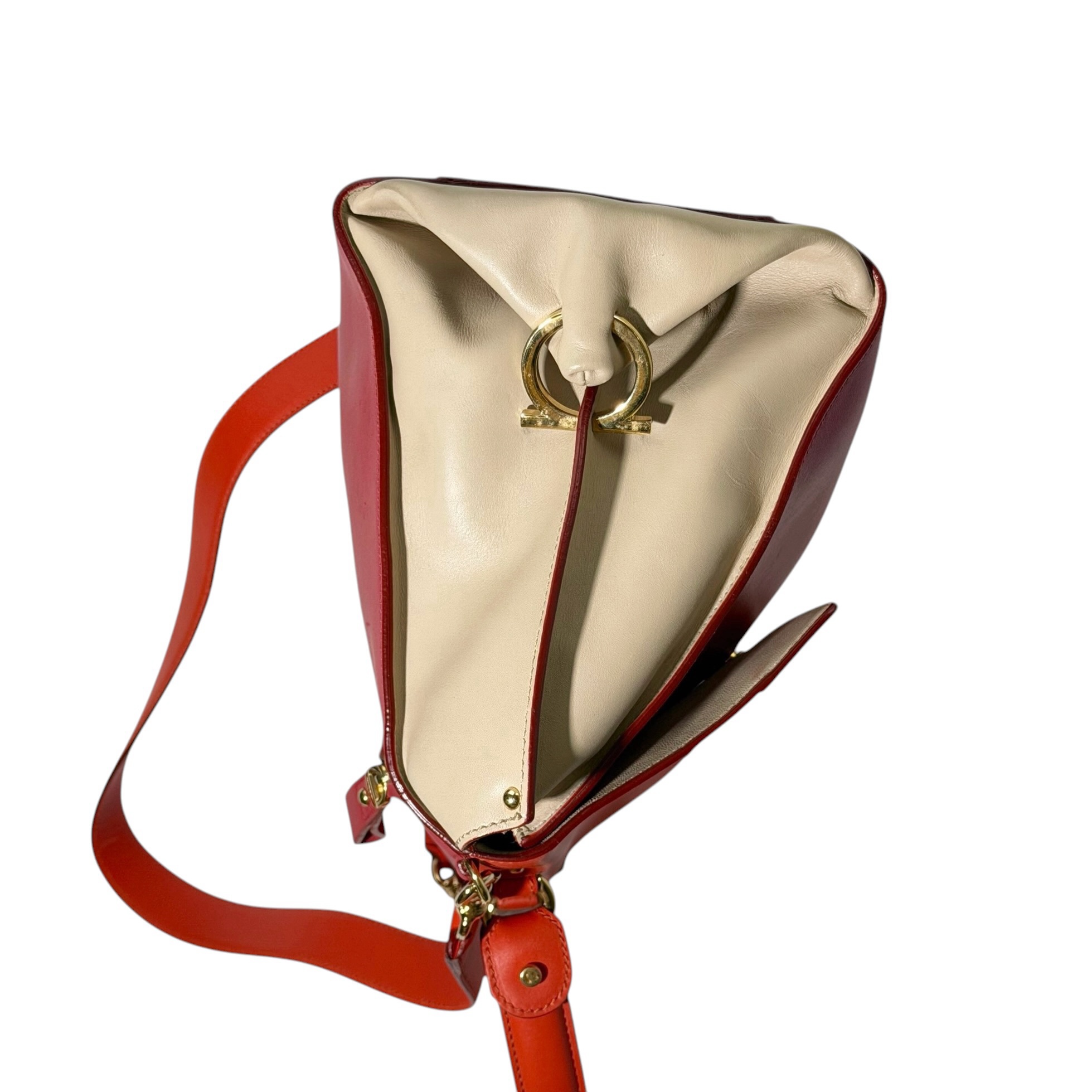 Salvatore Ferragamo Glazed Leather Sofia Satche Bag - Image 5