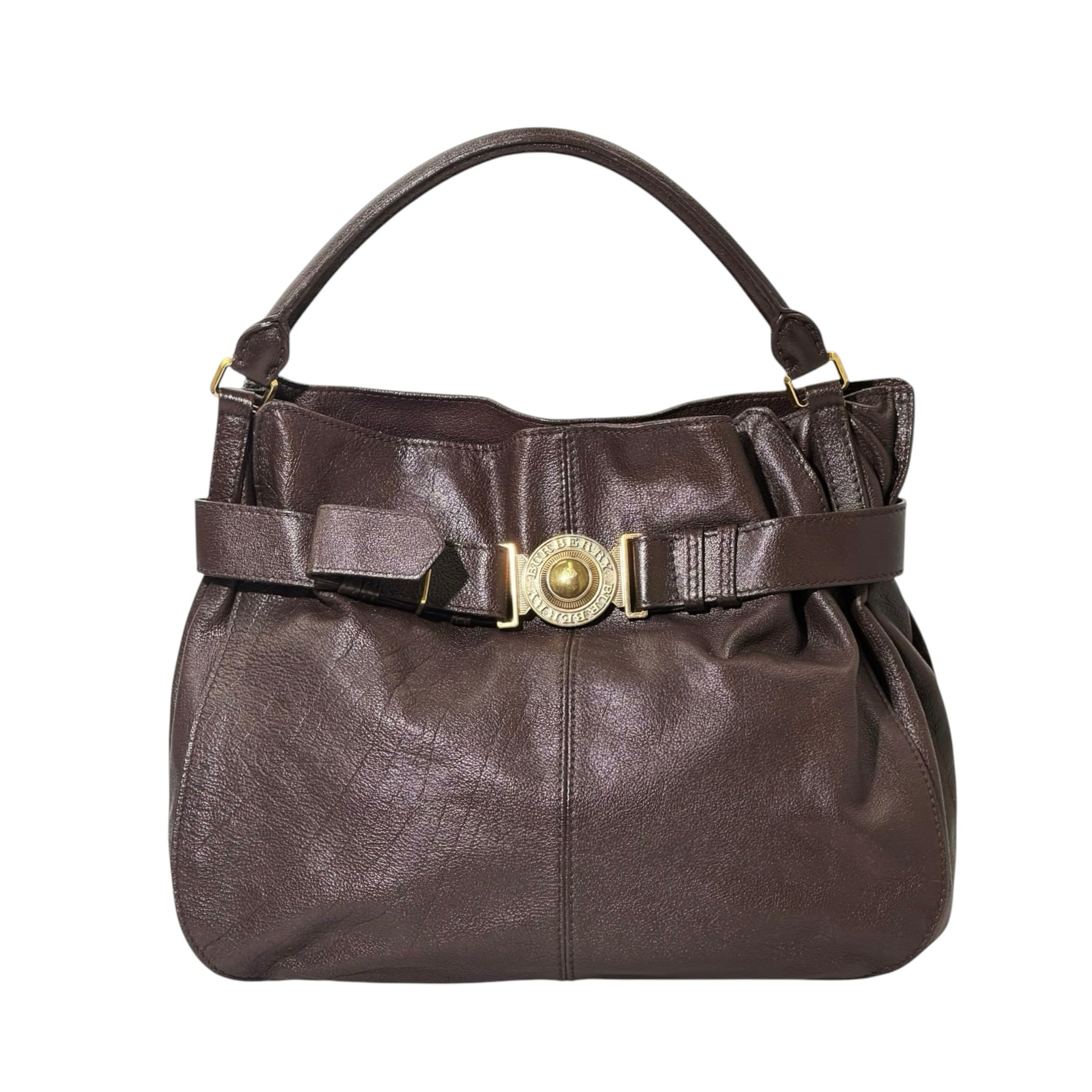 Burberry Lambeth Buffalo Leather Shoulder Bag