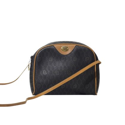 Dior Coated Leather Crossbody Bag 1970s-1980s