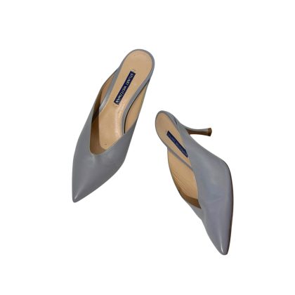 Stuart Weitzman Leather Pointed Toe Mule Pumps 37