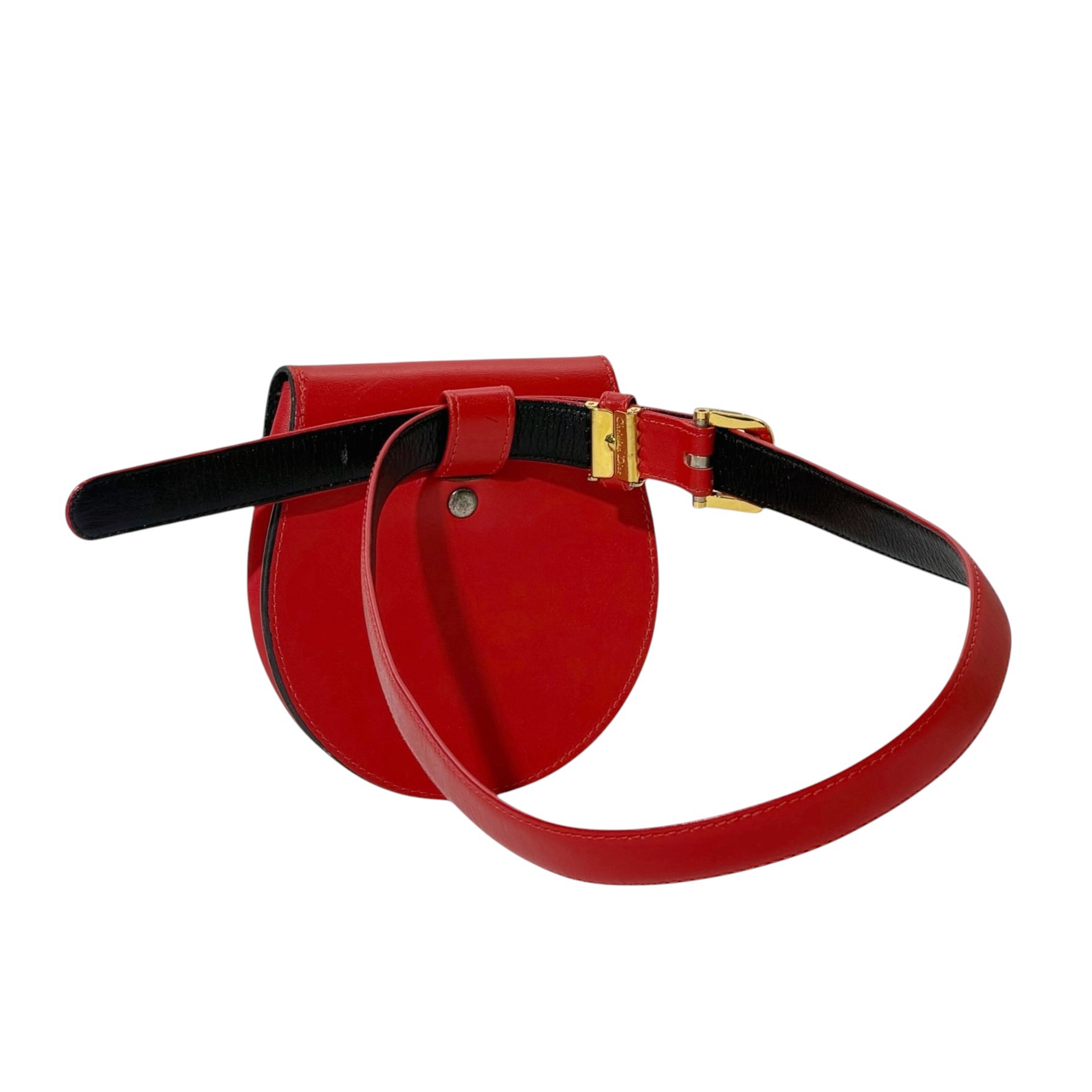 Dior Mini Saddle Round Belt Leather Bag - Image 2