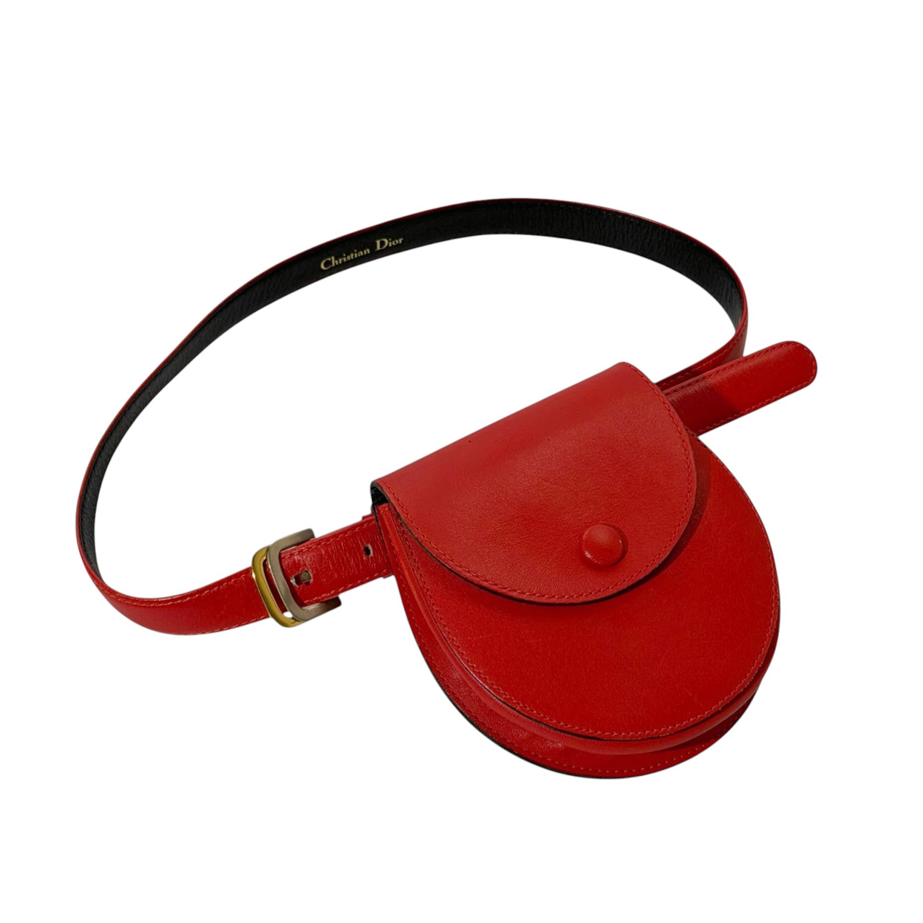 Dior Mini Saddle Round Belt Leather Bag - Image 3