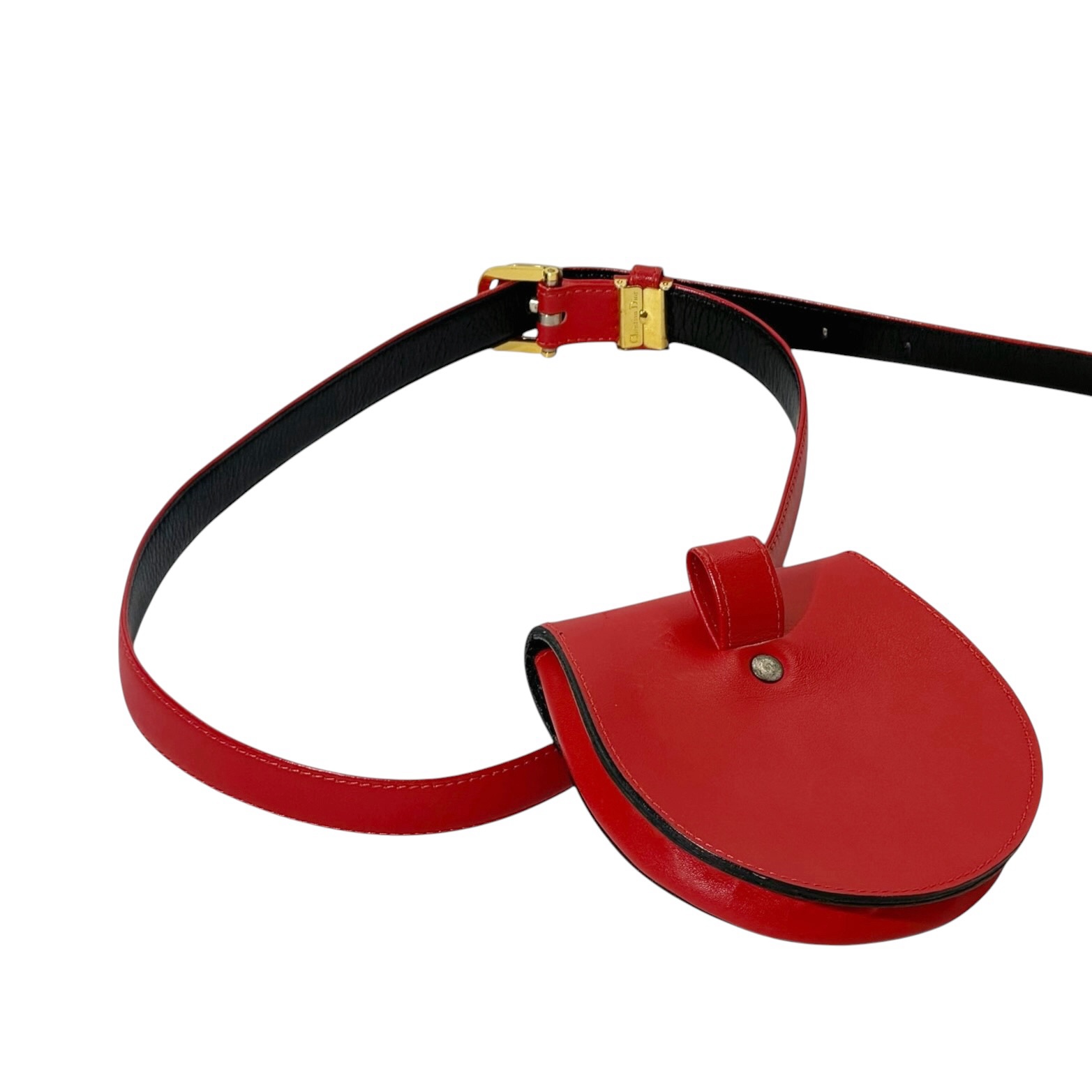 Dior Mini Saddle Round Belt Leather Bag - Image 5