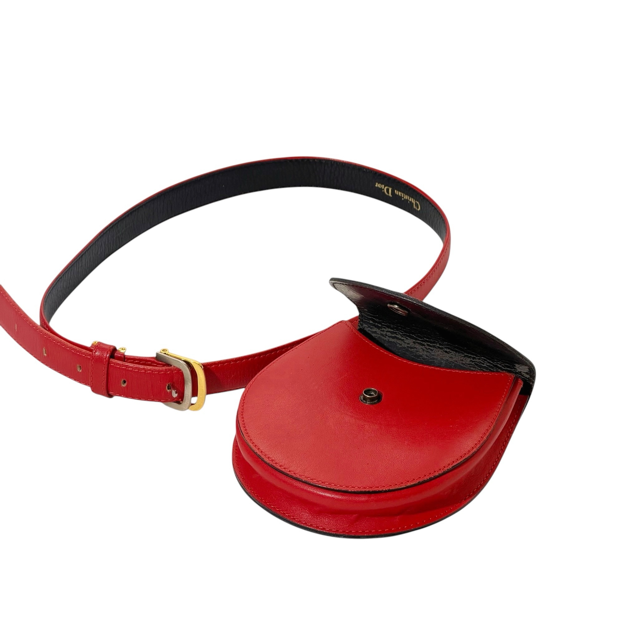 Dior Mini Saddle Round Belt Leather Bag - Image 6