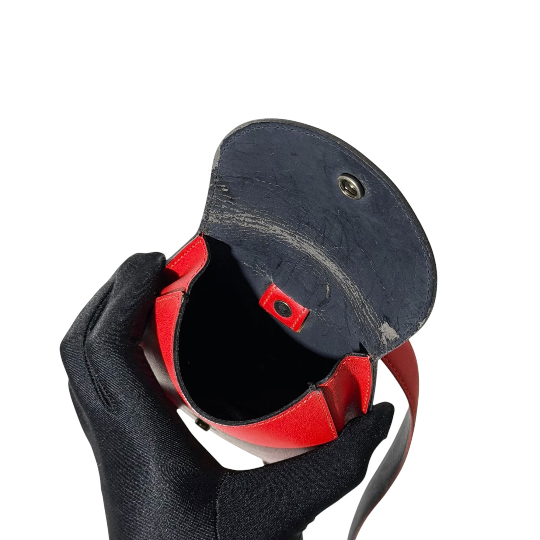 Dior Mini Saddle Round Belt Leather Bag - Image 9
