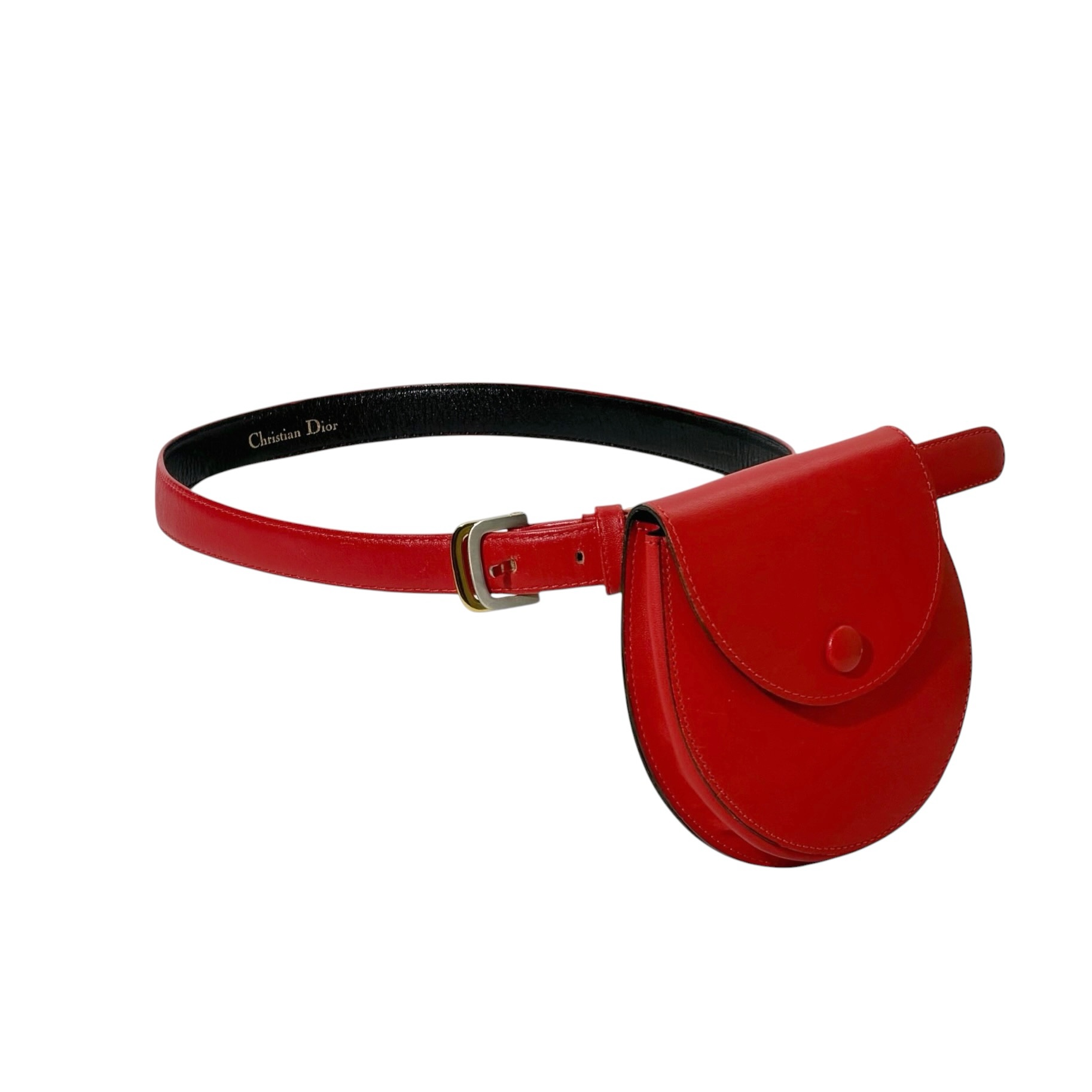 Dior Mini Saddle Round Belt Leather Bag