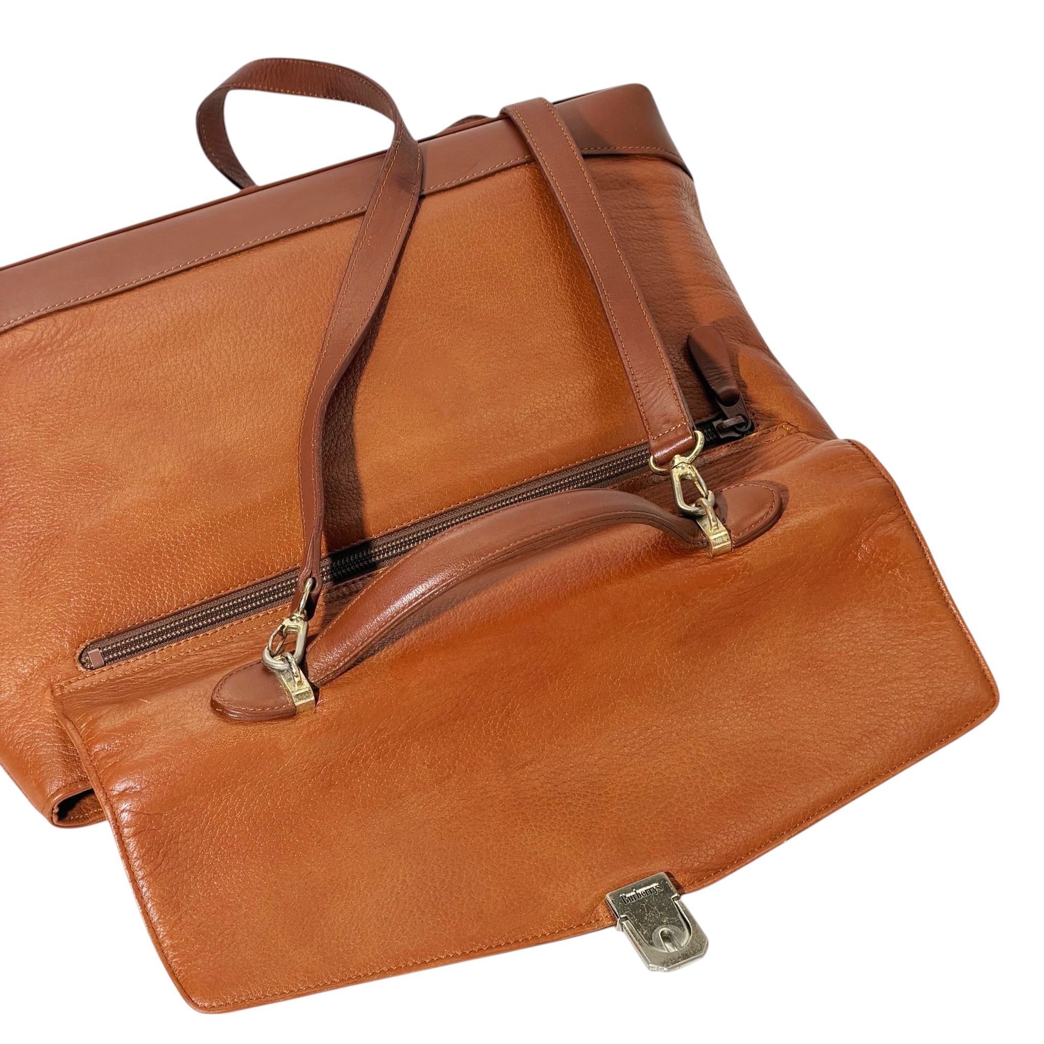Burberry Leather Top Handle Two Way Bag - Image 8