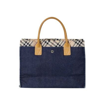 Burberry Nova Check Denim Handbag
