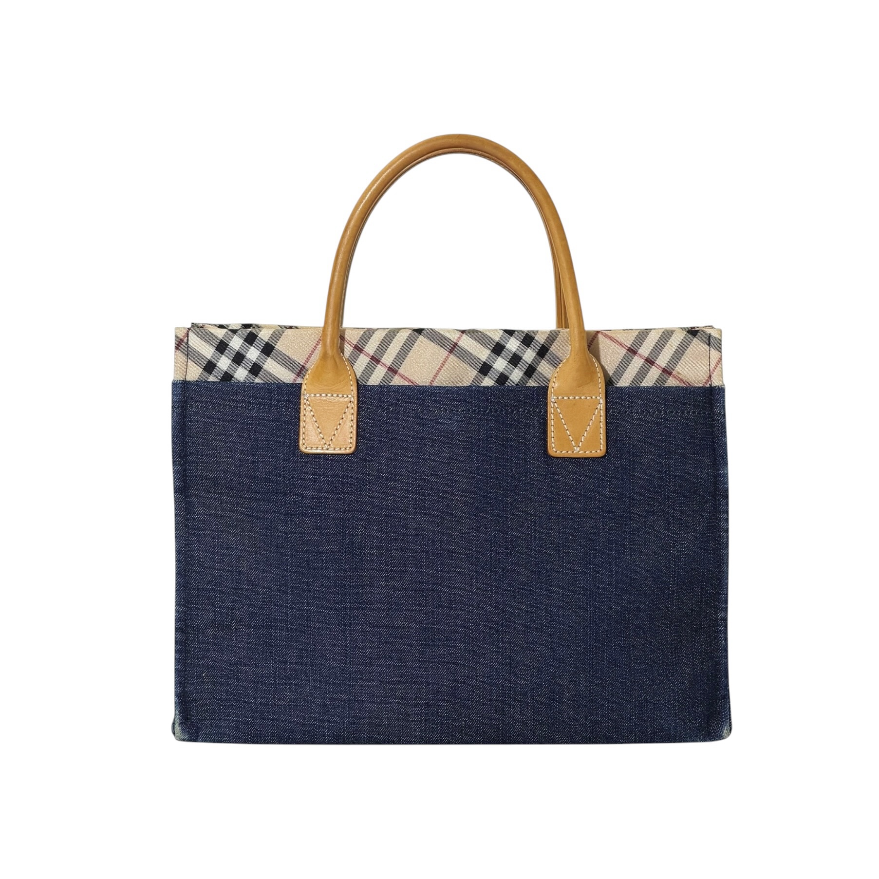 Burberry Nova Check Denim Handbag - Image 2