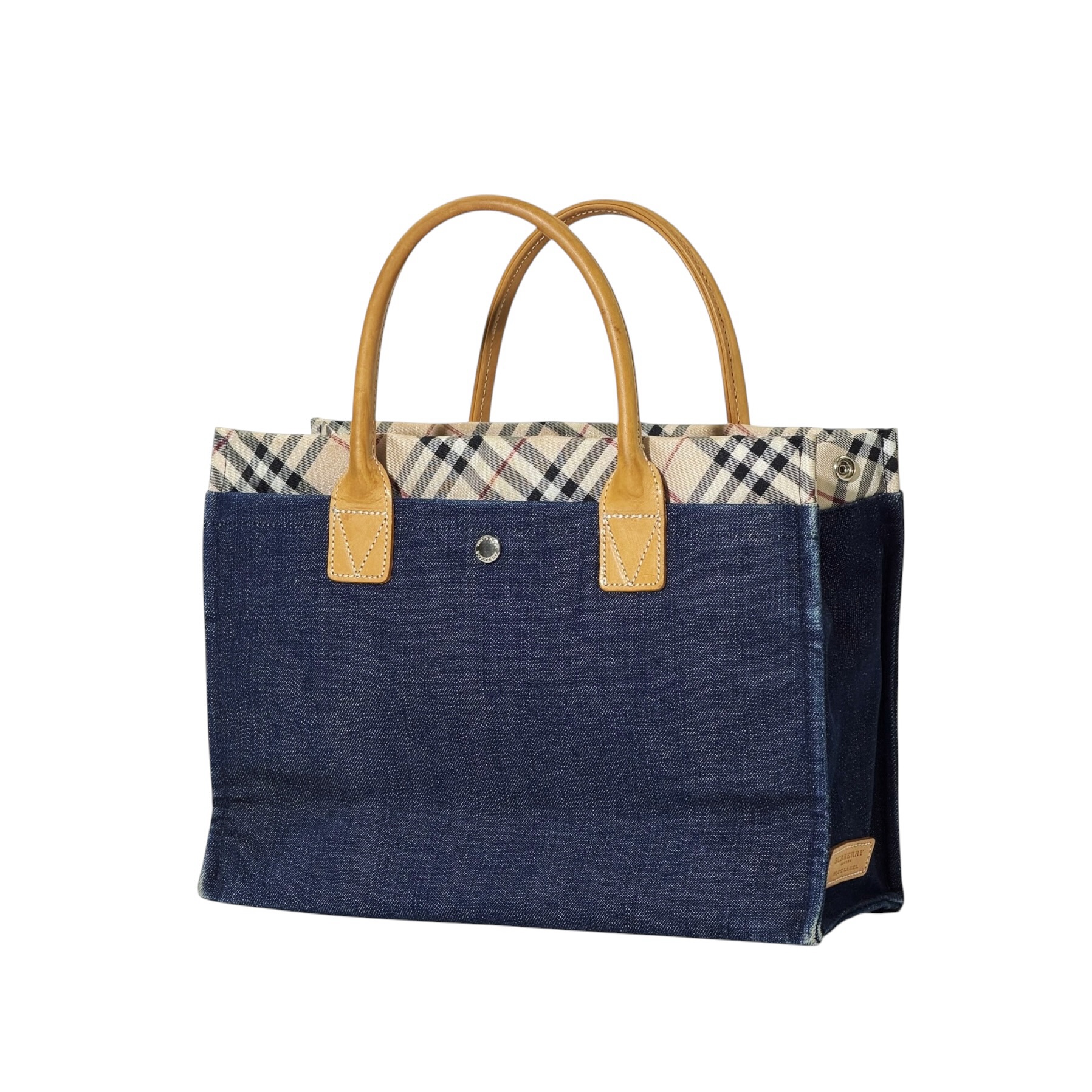 Burberry Nova Check Denim Handbag - Image 3