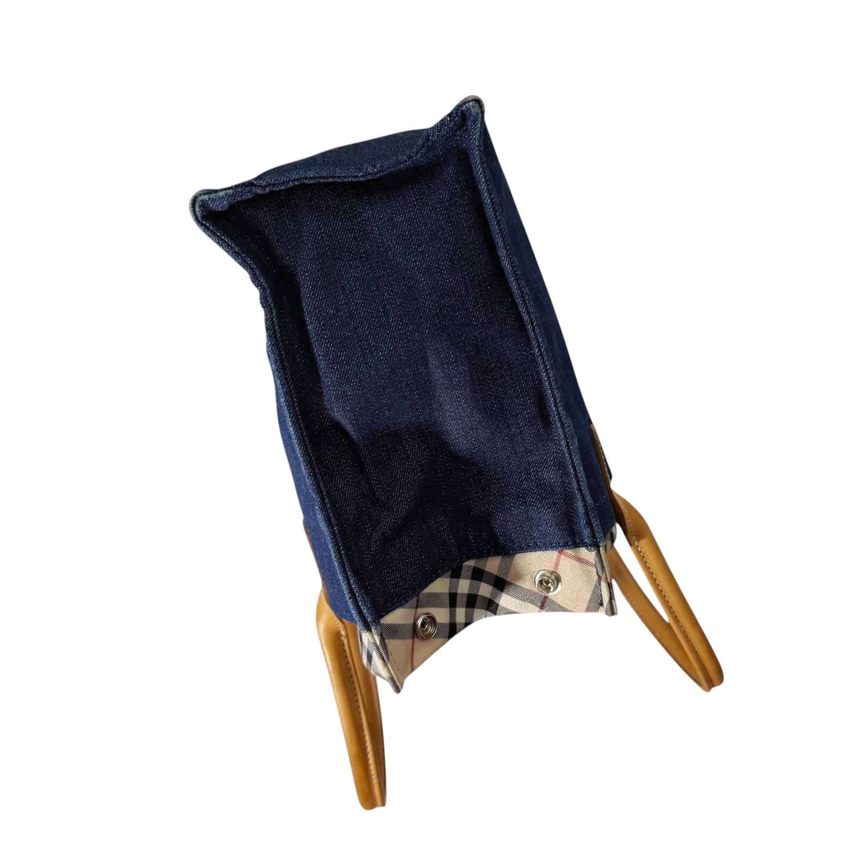 Burberry Nova Check Denim Handbag - Image 4